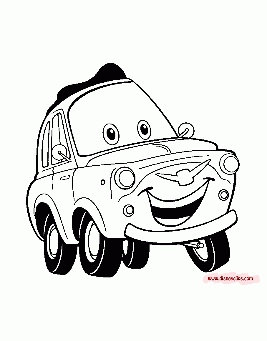 cars movie pictures to color