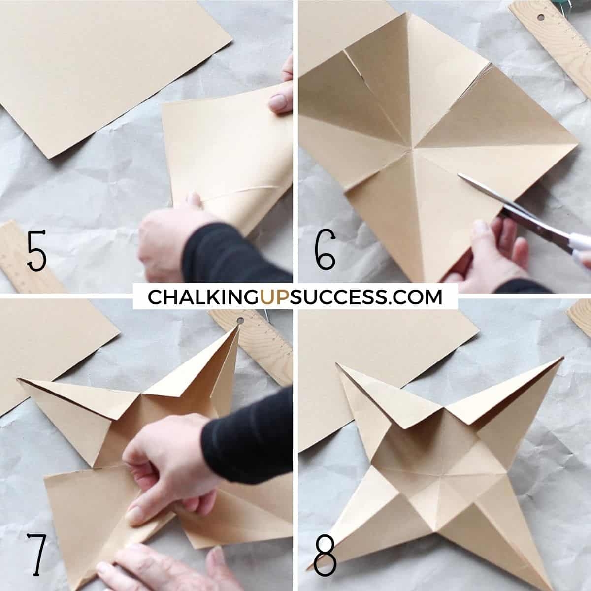 printable 3d paper star template