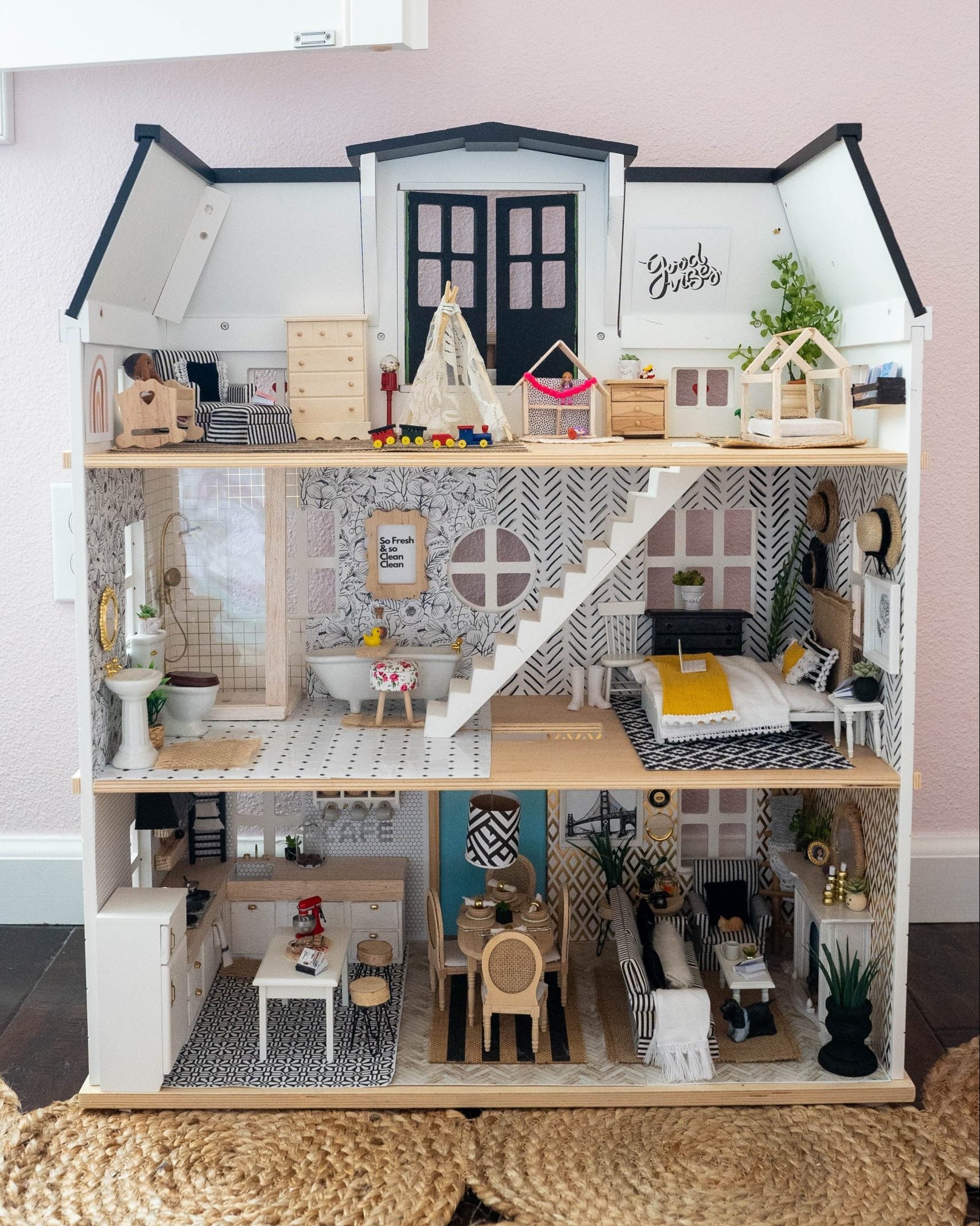 DIY Dollhouse Decor Free Miniature Wallpaper And Tile Printables 