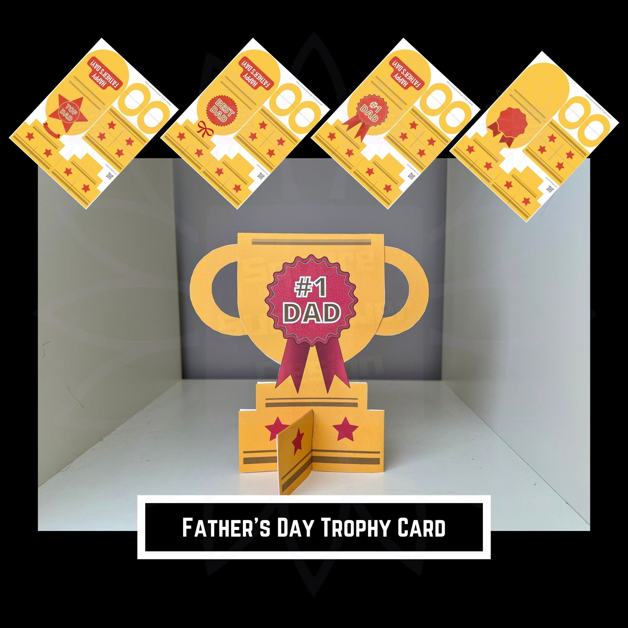 DIY Trophy Card For Father s Day Kids Paper Craft Printable Activities Father s Day Classroom One Page Craft Printable Template Gift For Dad Etsy UK