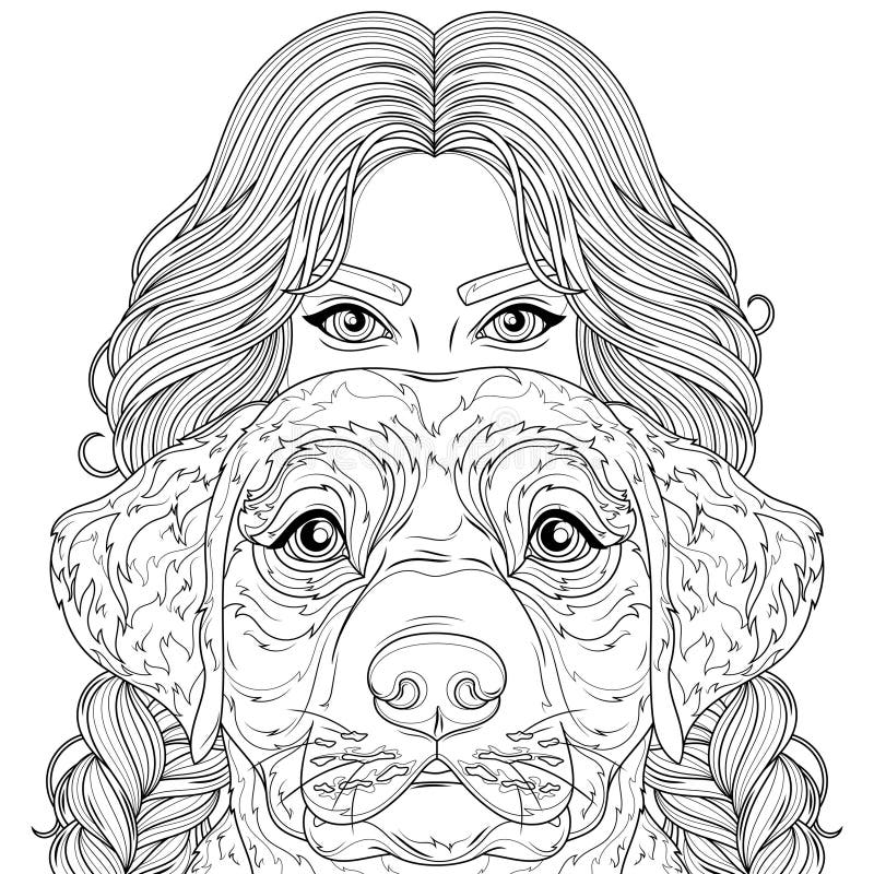 adult dog coloring pages