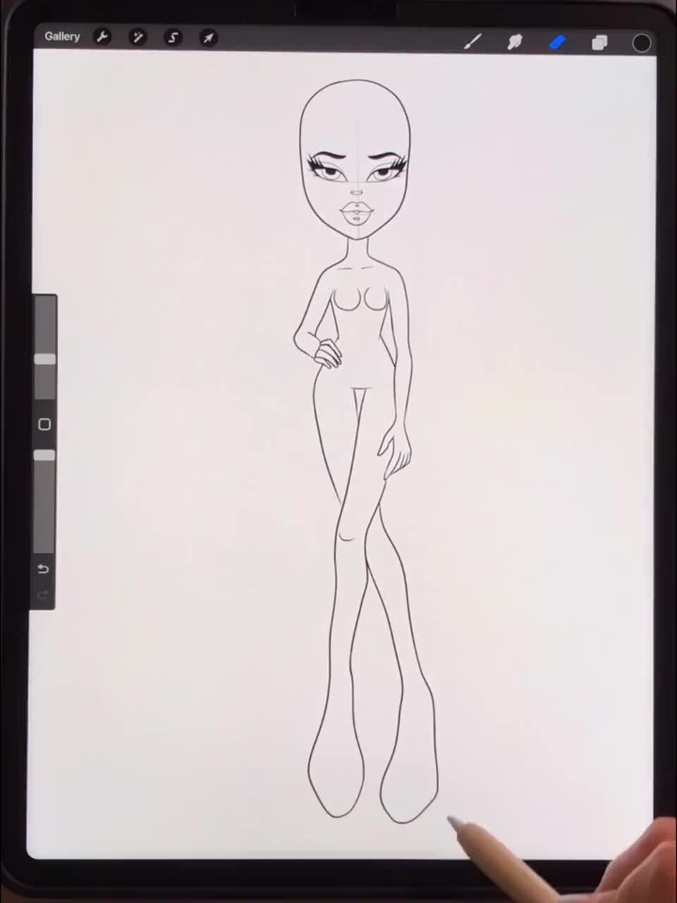 bratz drawing template