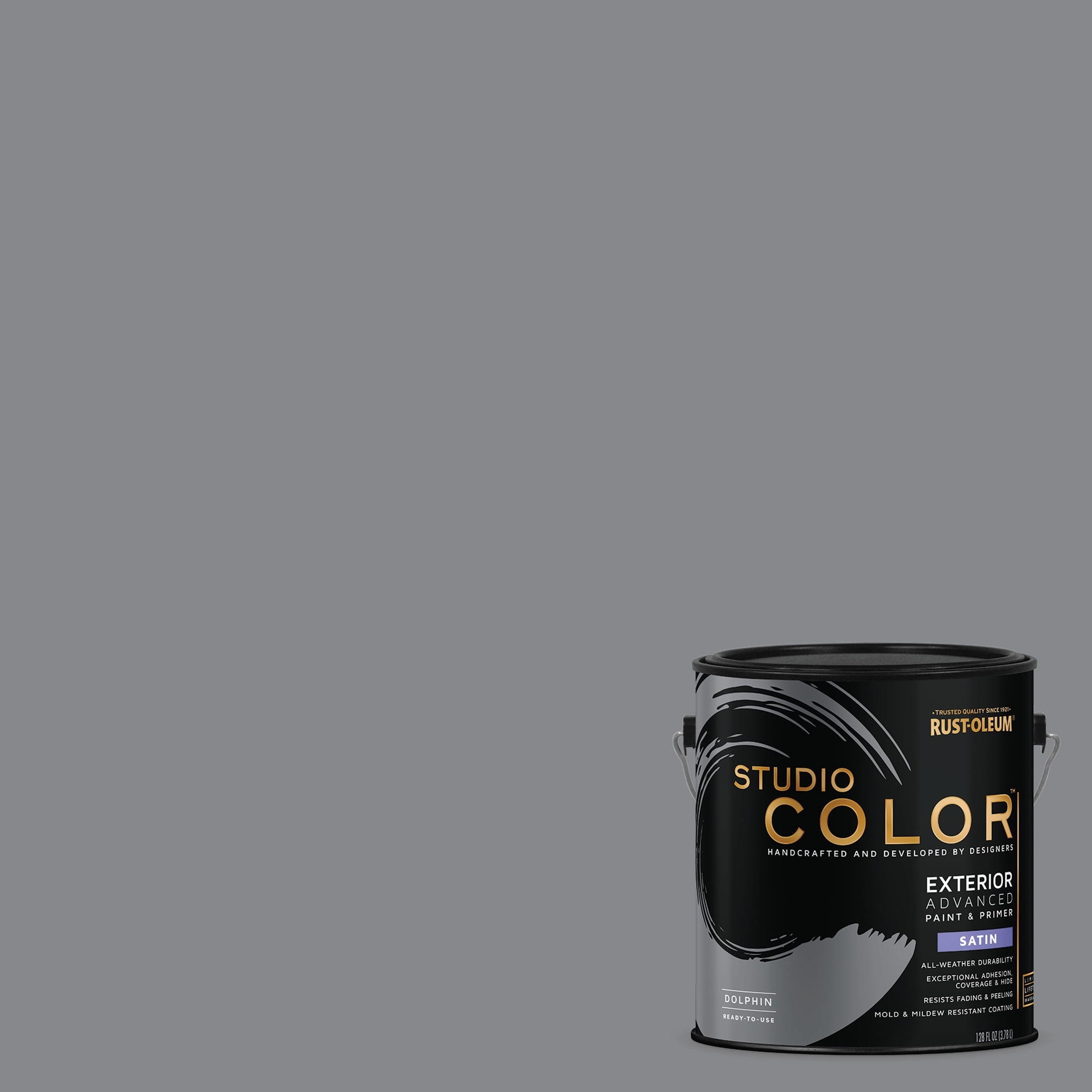 Dolphin Rust Oleum Studio Color Exterior Paint Primer Satin Finish Gallon Walmart