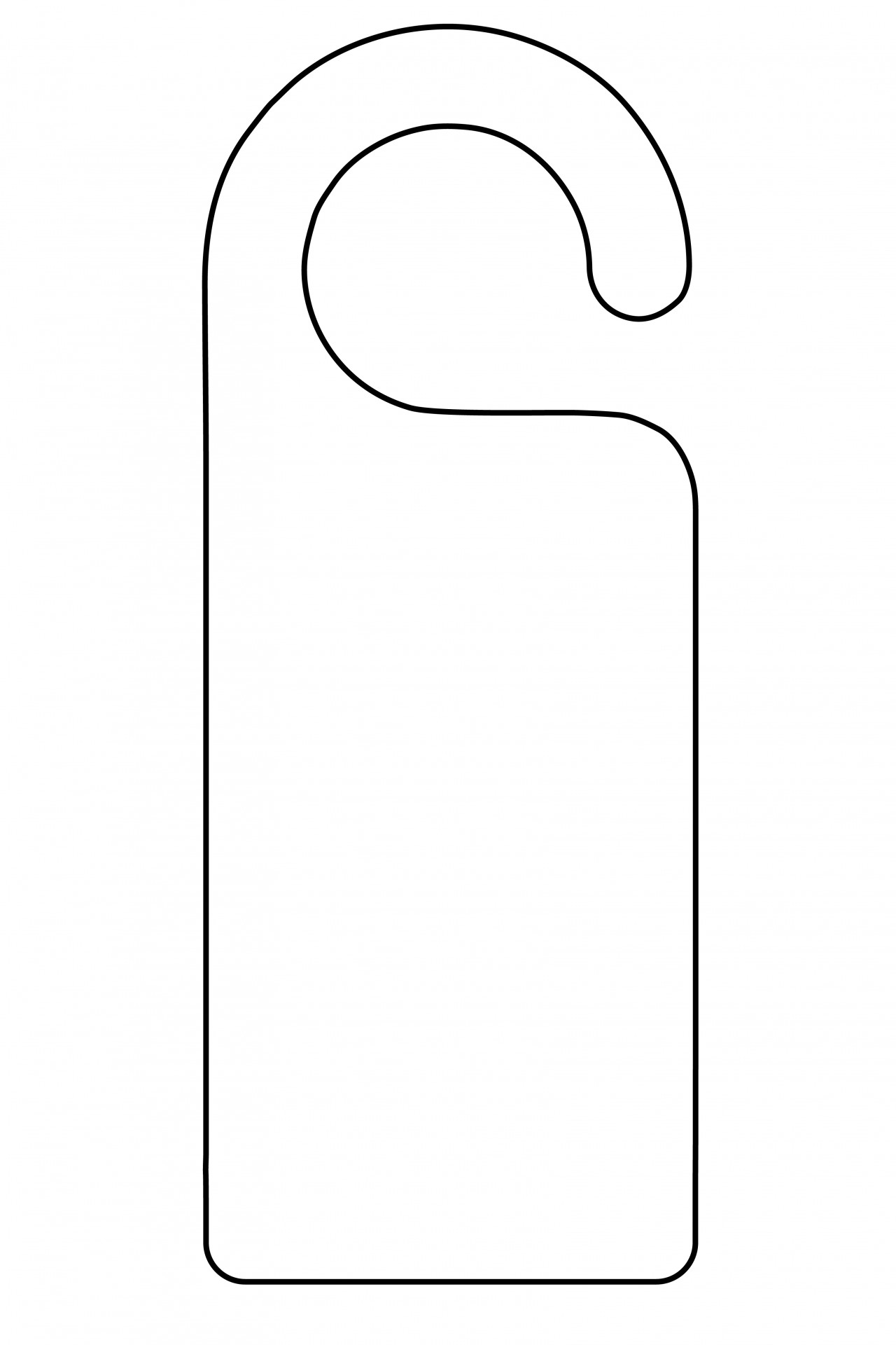 Door Hanger hanger door template outline Free Image From Needpix