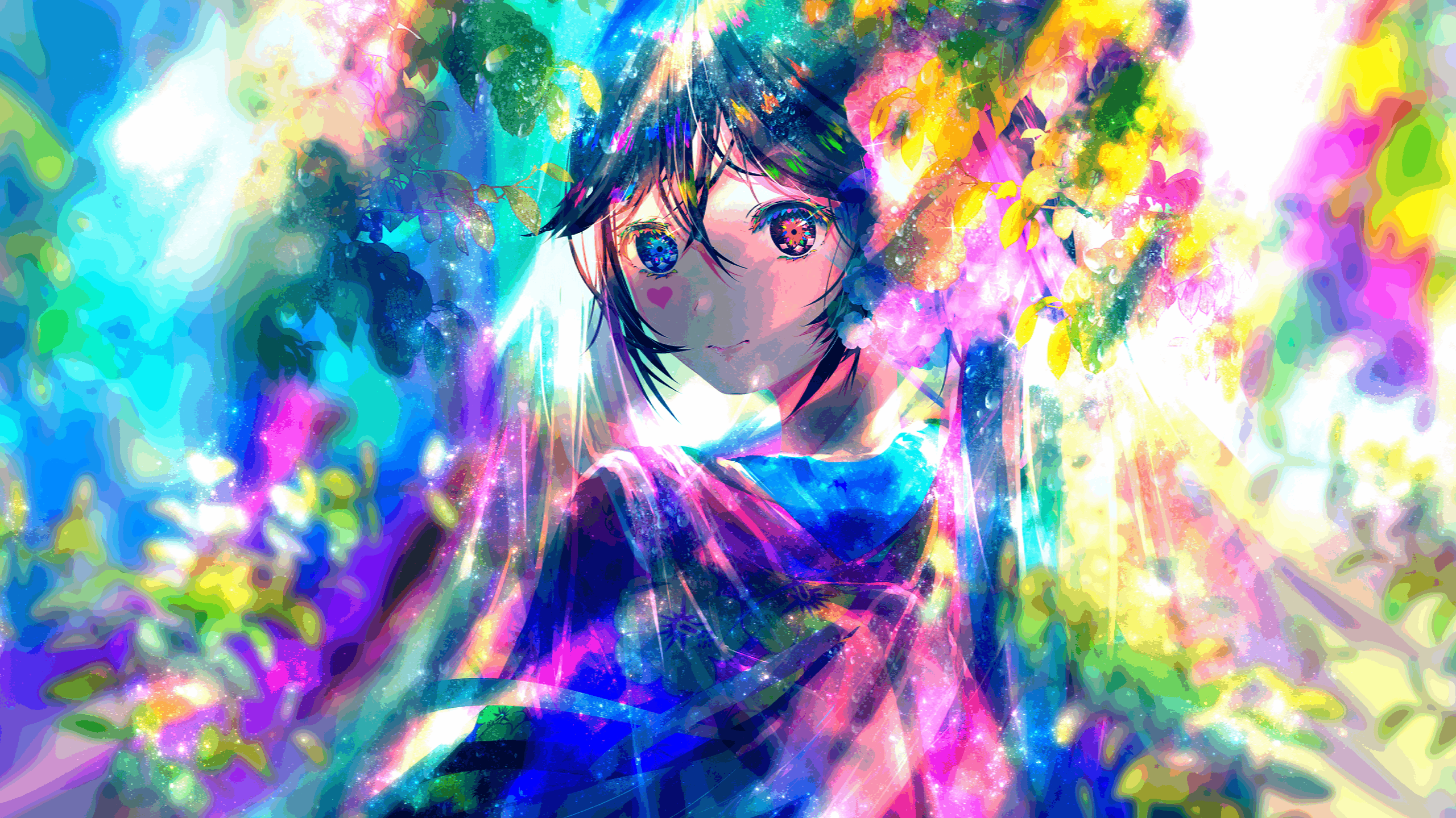 Download Colorful Anime Girl Anime Girl HD Wallpaper By 