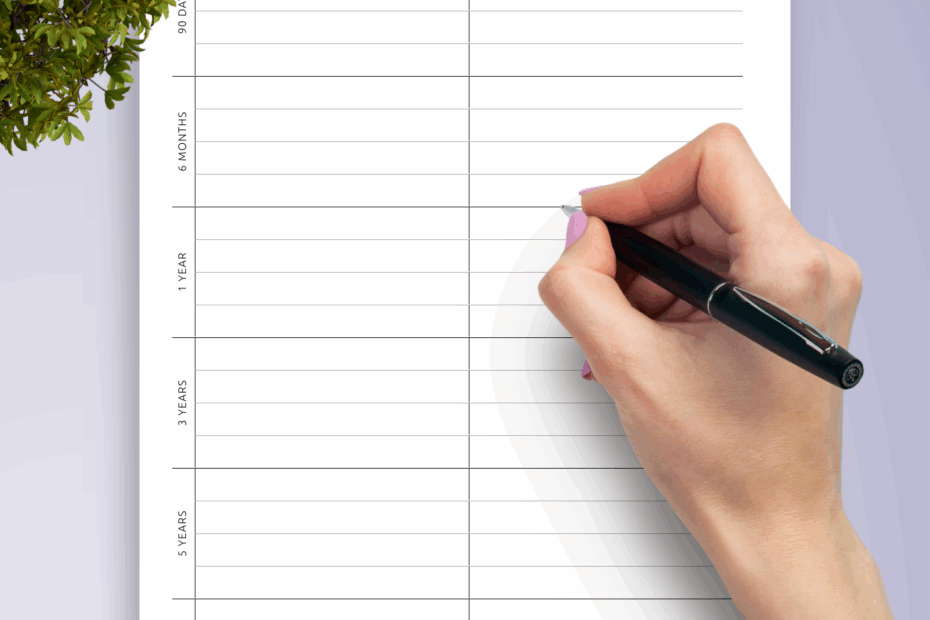 Download Printable Ten Year Goals PDF