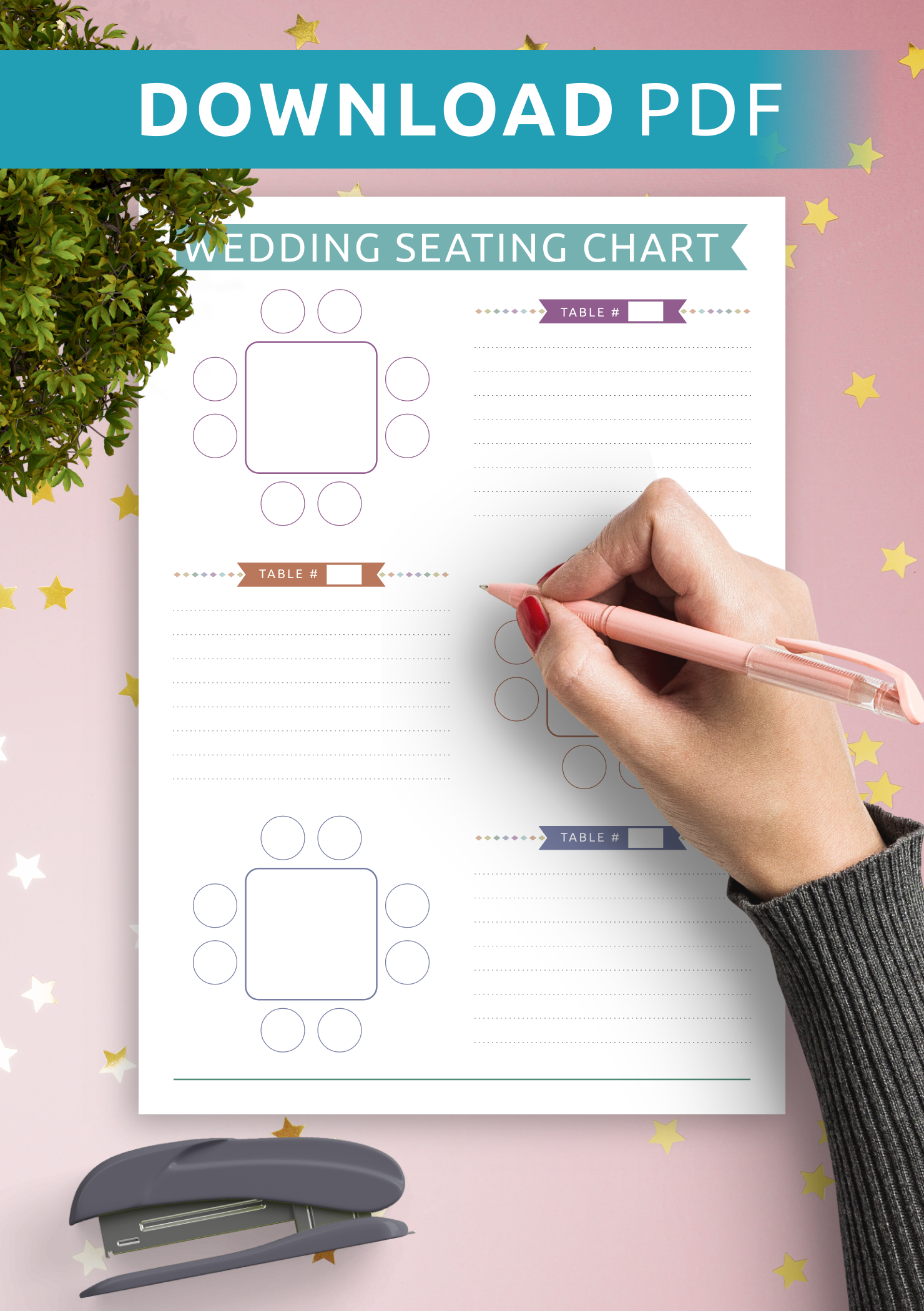 seating chart template printable