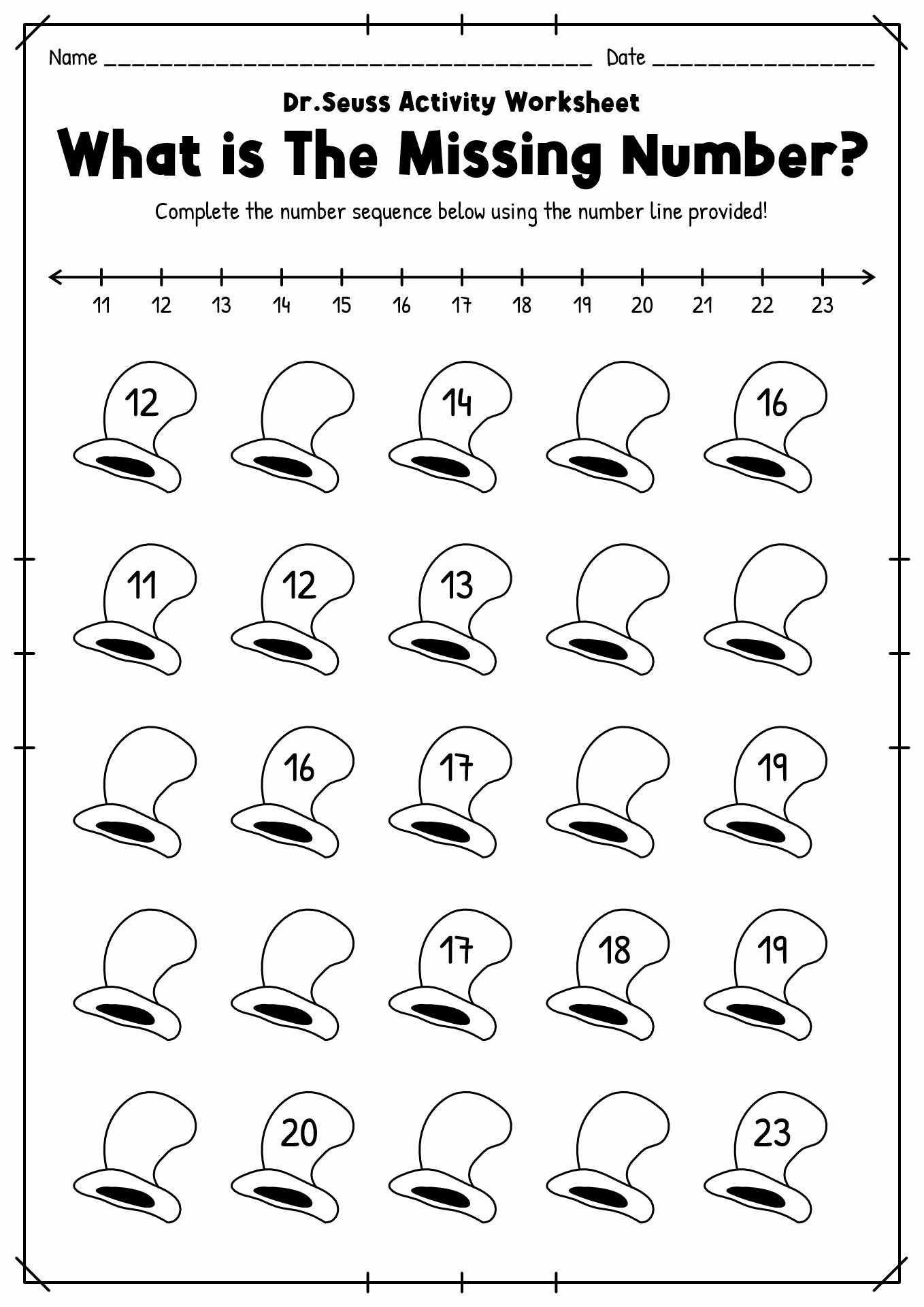 Dr Seuss One Fish Two Fish Math Worksheet Have Fun Teaching 
