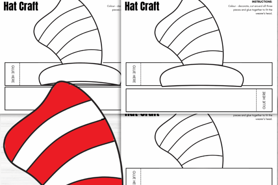 Dr Seuss Week Hat Craft Cat In The Hat Headband Crown Craft Read Across America Made By Teachers
