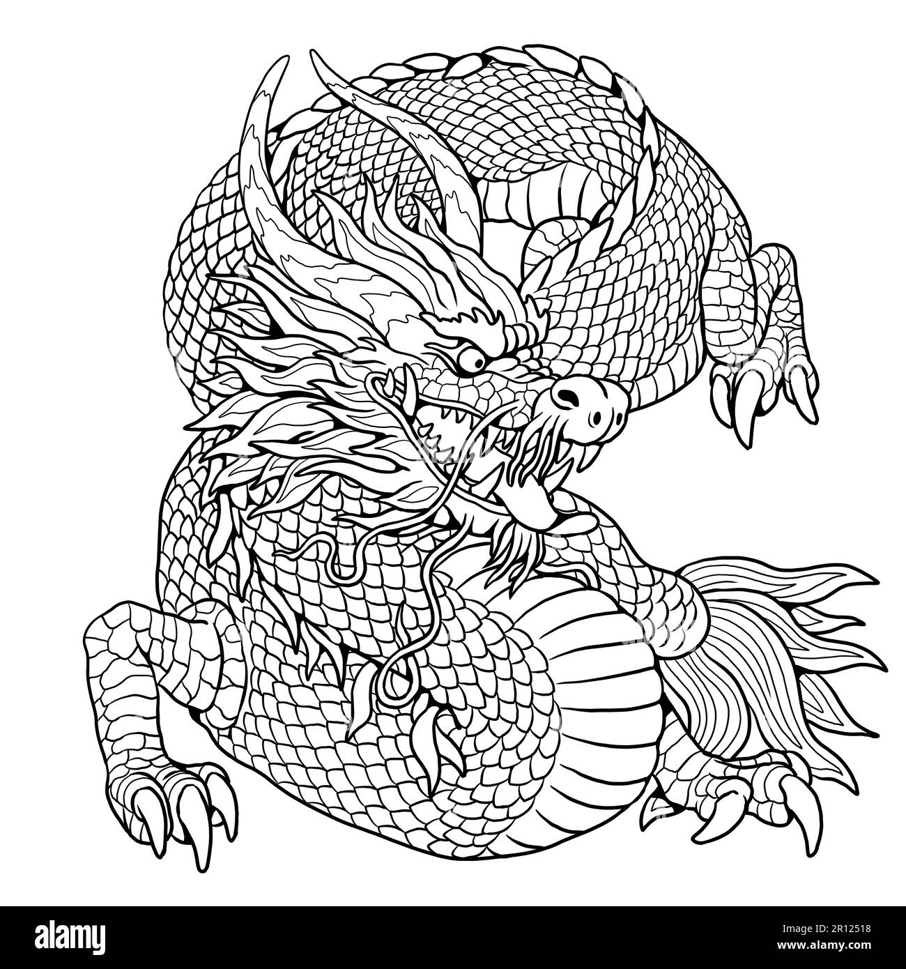 Dragon China Drawing Cut Out Stock Images U0026 Pictures Alamy