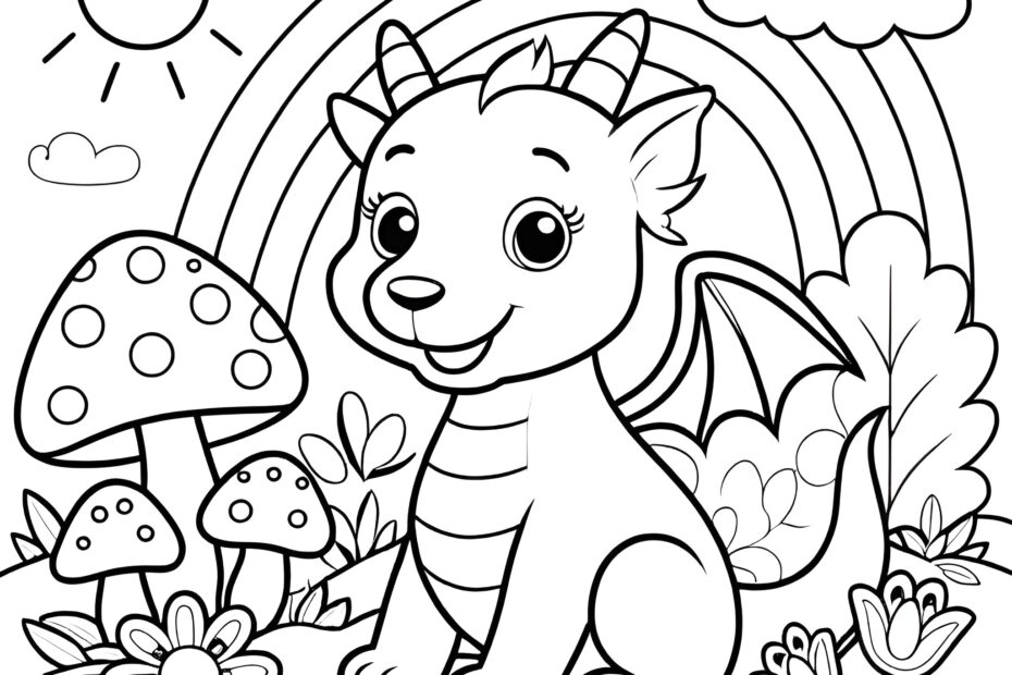 Dragon Coloring Pages For Kids Coloring Pages Mimi Panda
