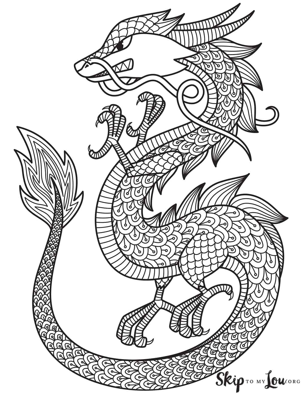 Dragon Coloring Pages Free Printables