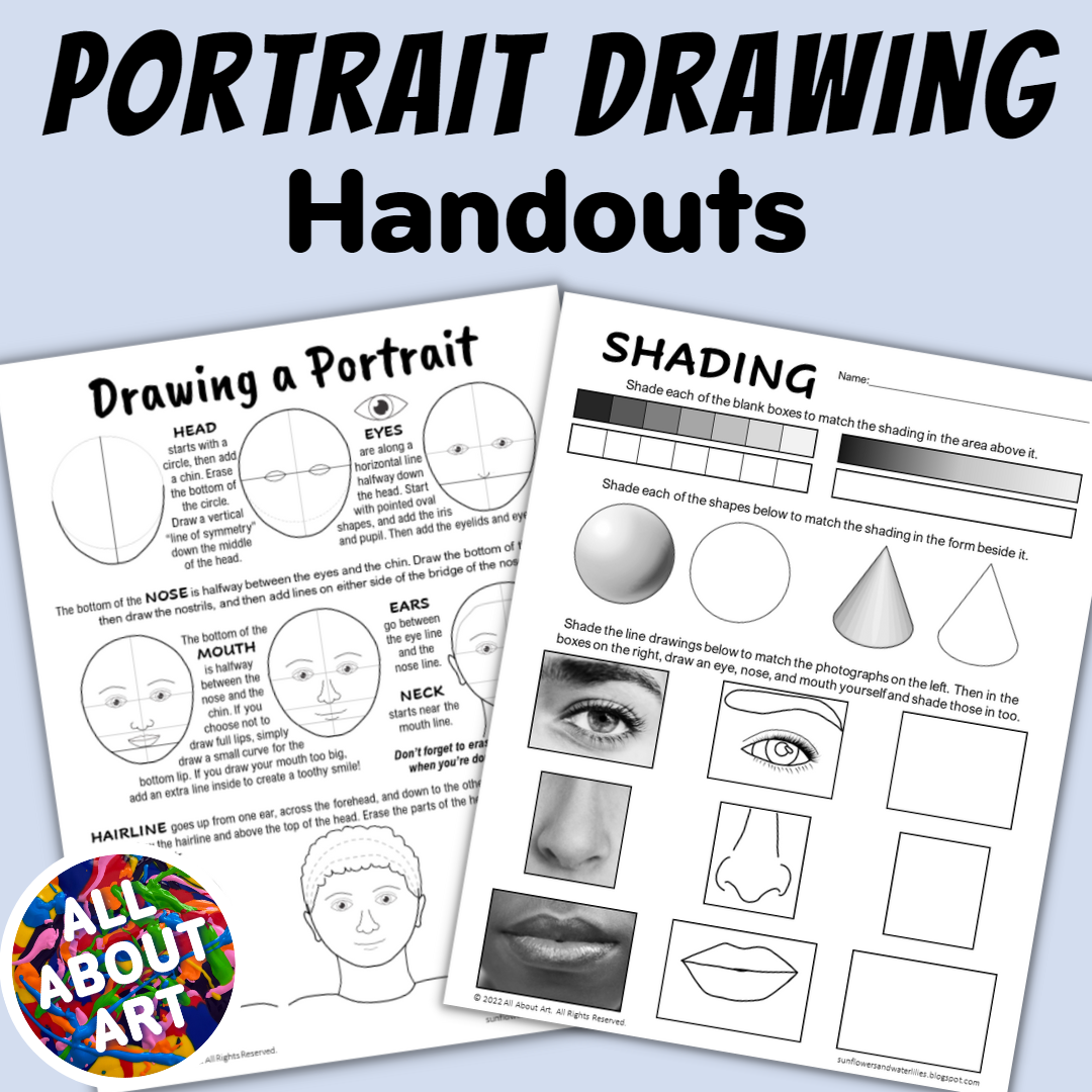Drawing A Portrait Handout For Facial Proportions And Shading 