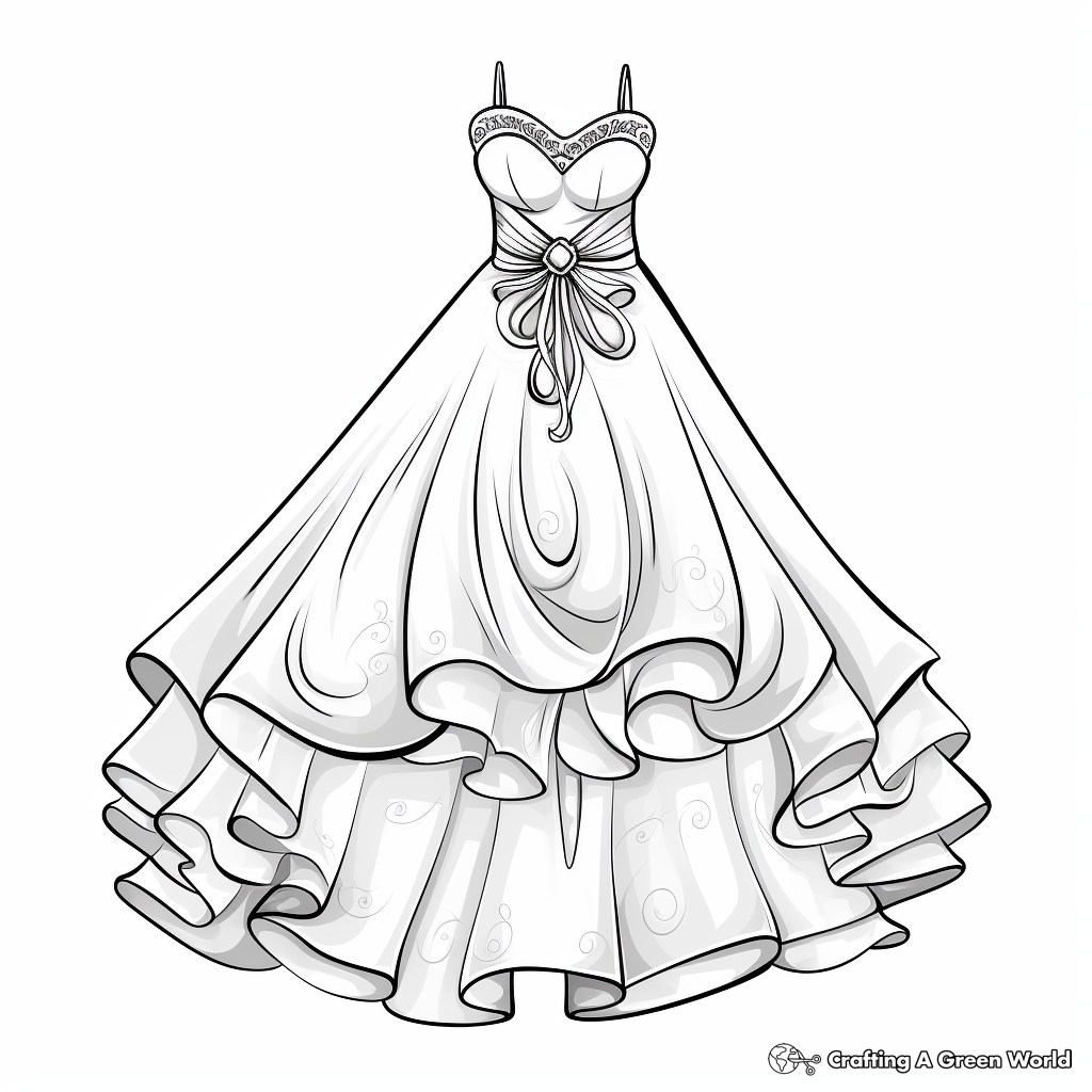 Dress Coloring Pages Free U0026 Printable 