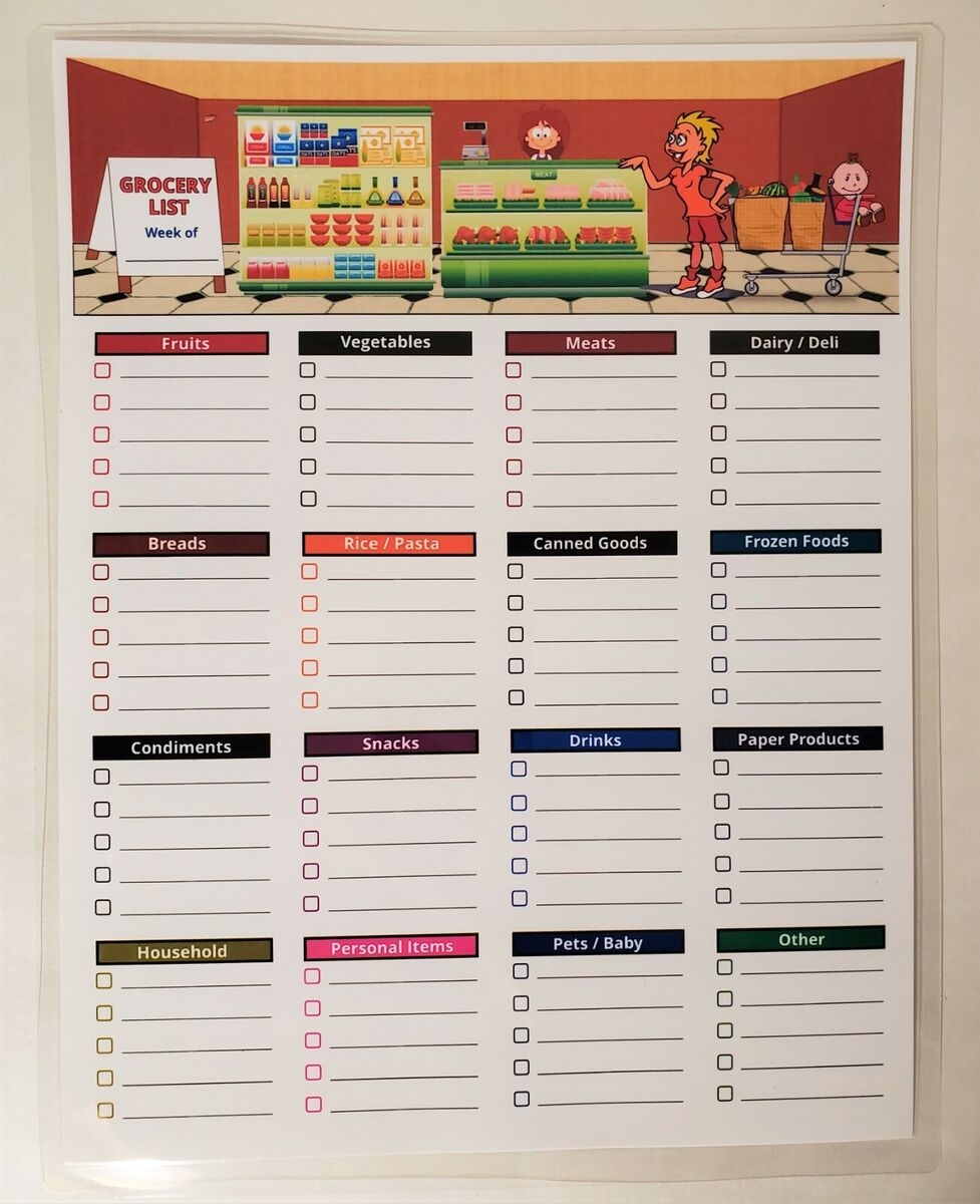 grocery checklist happy planner printables free mini size shopping list