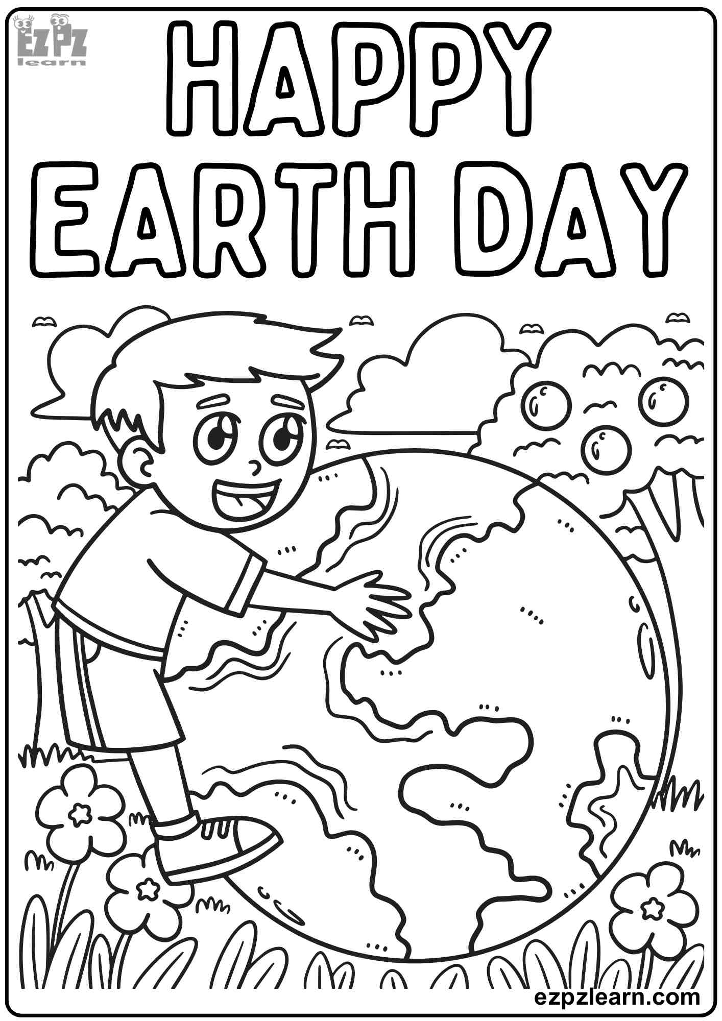earth coloring sheets printable