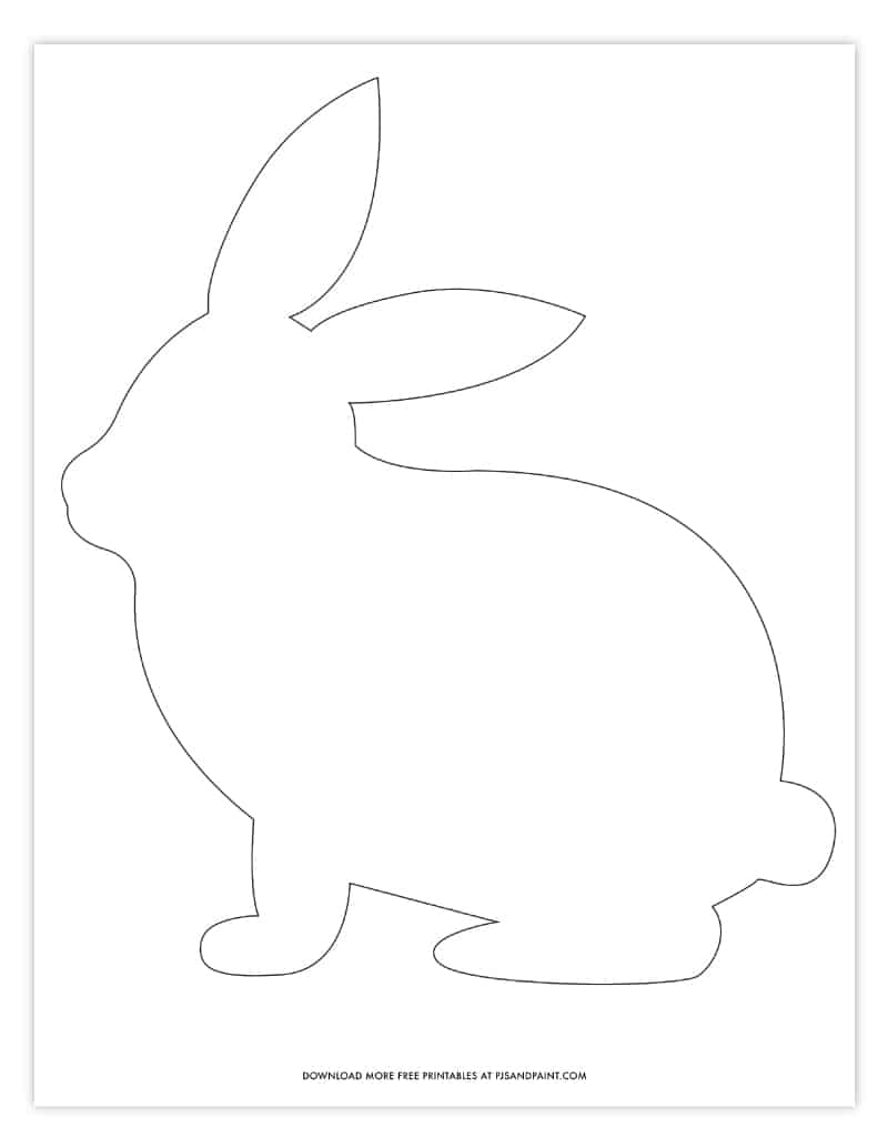 bunny template printable free
