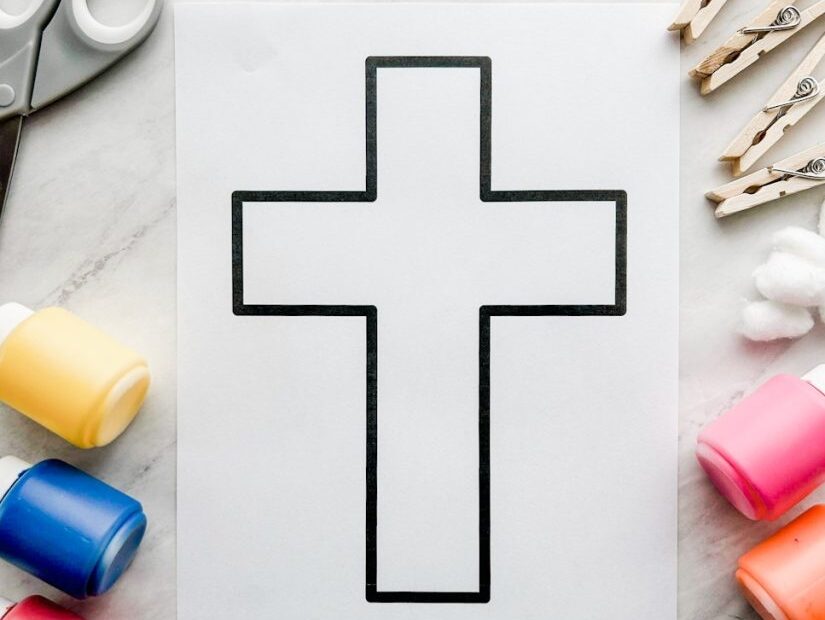 Easter Cross Craft For Kids Free Printable Cross Template Fox