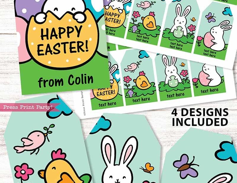 Easter Gift Tags Printable For Kids Press Print Party