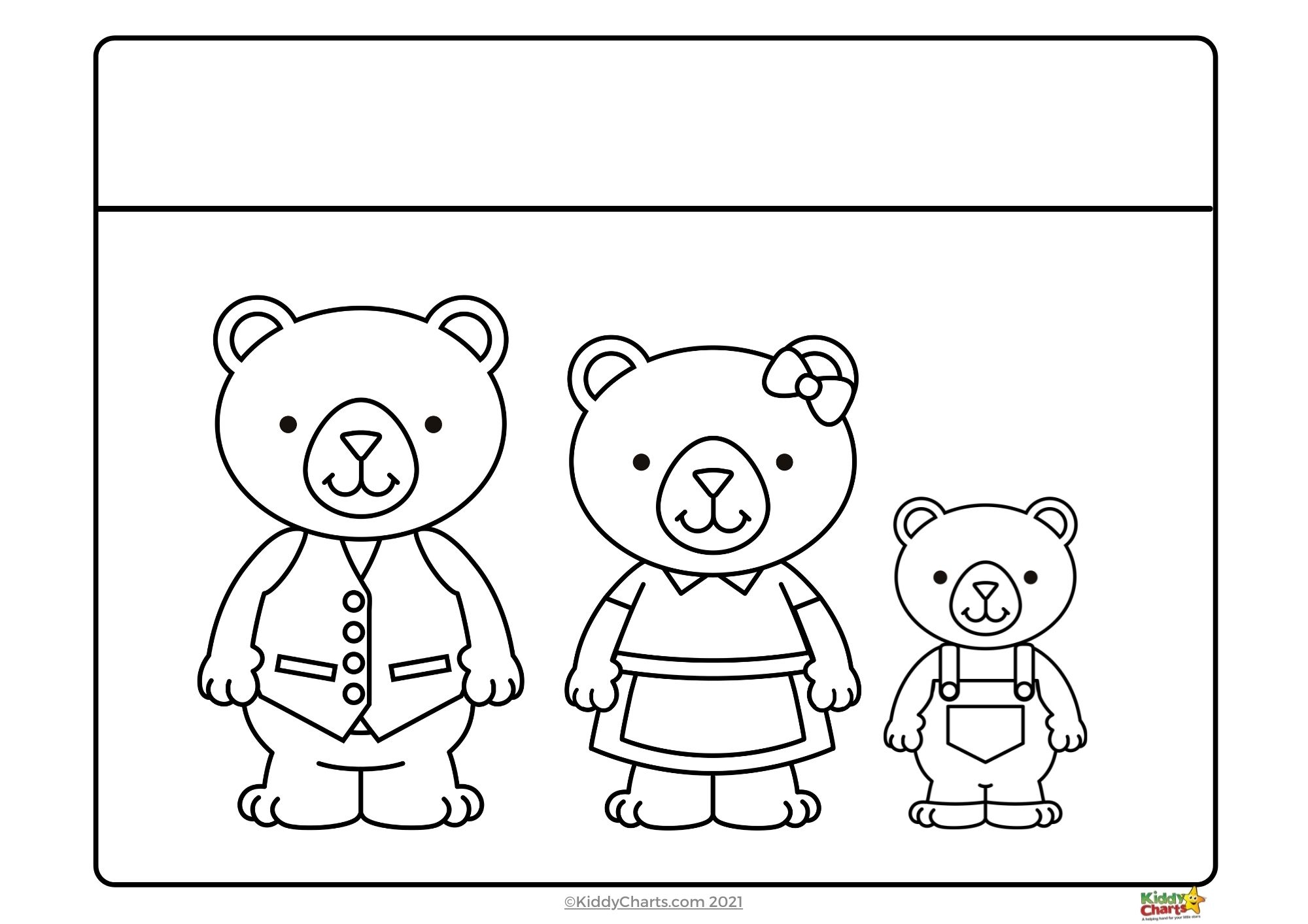 Easy Coloring Pages Book Goldilocks Easy Coloring KiddyCharts Shop