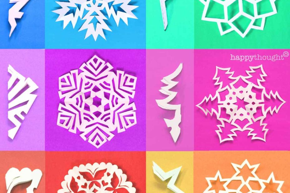 Easy DIY Snowflake Templates Perfect Decorations Happythought