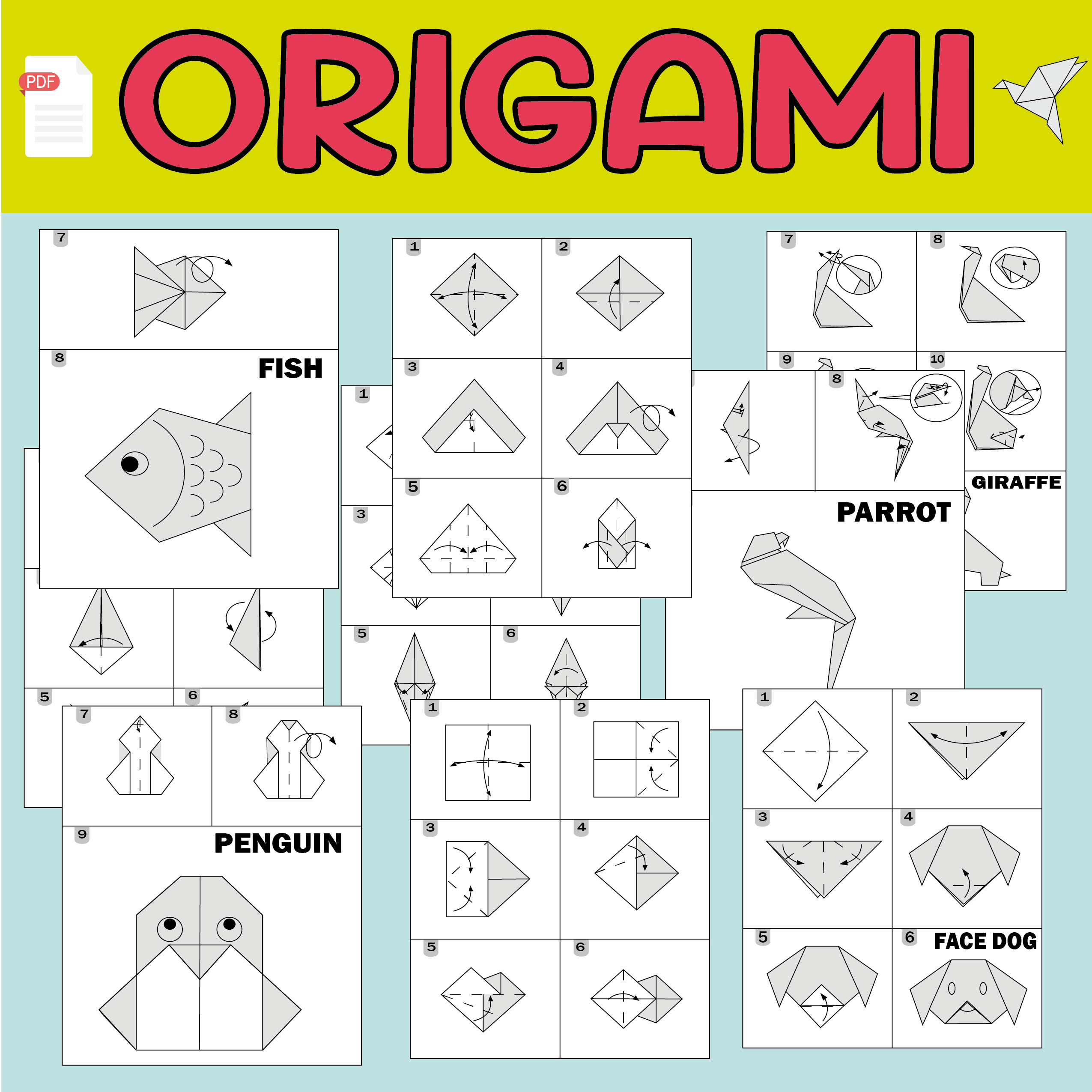 beginner easy origami printable instructions