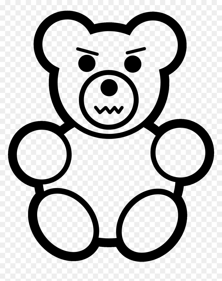 Easy Teddy Bear To Draw Clipart Teddy Bear Coloring Page HD Png Download Vhv