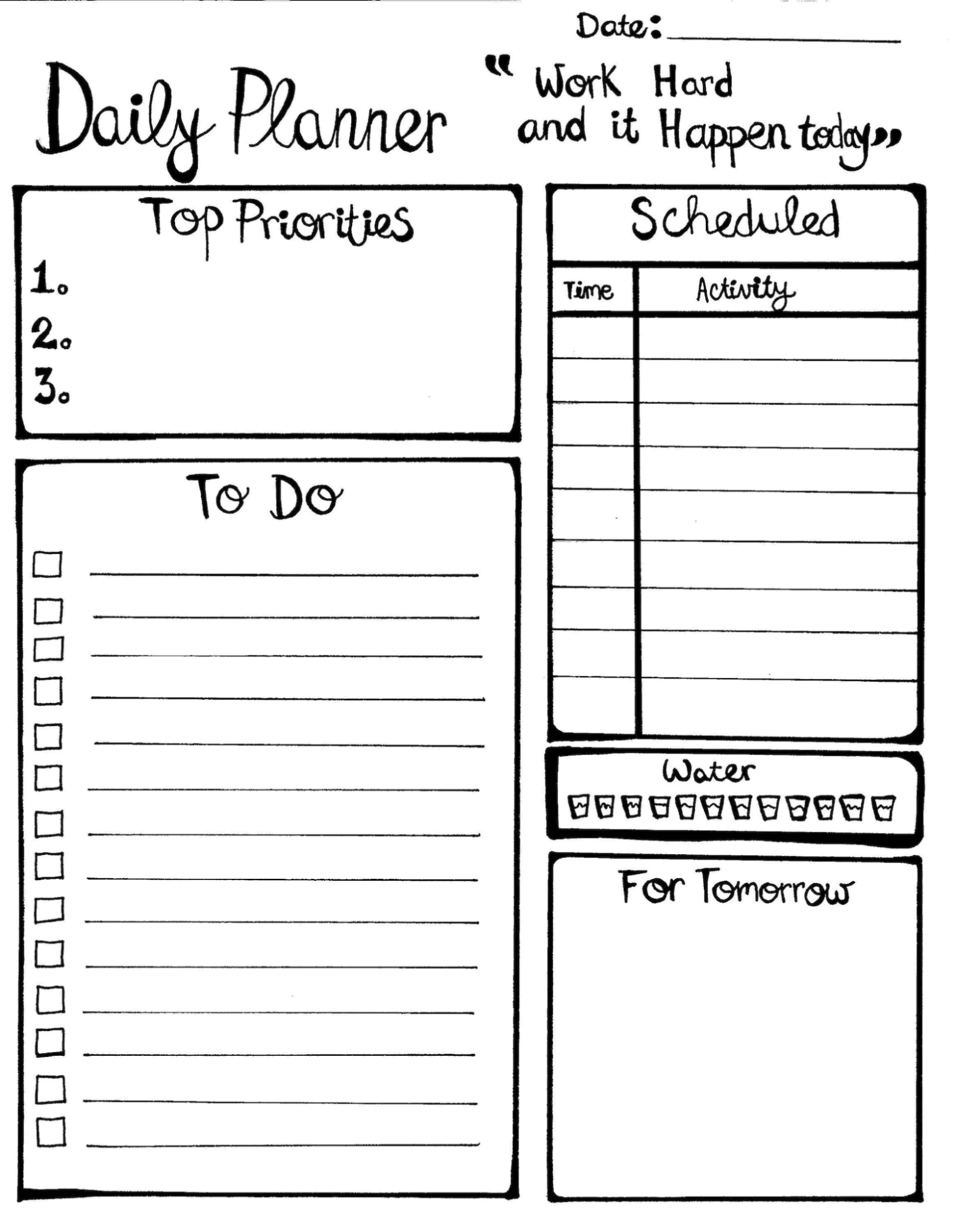 staff daily schedule template