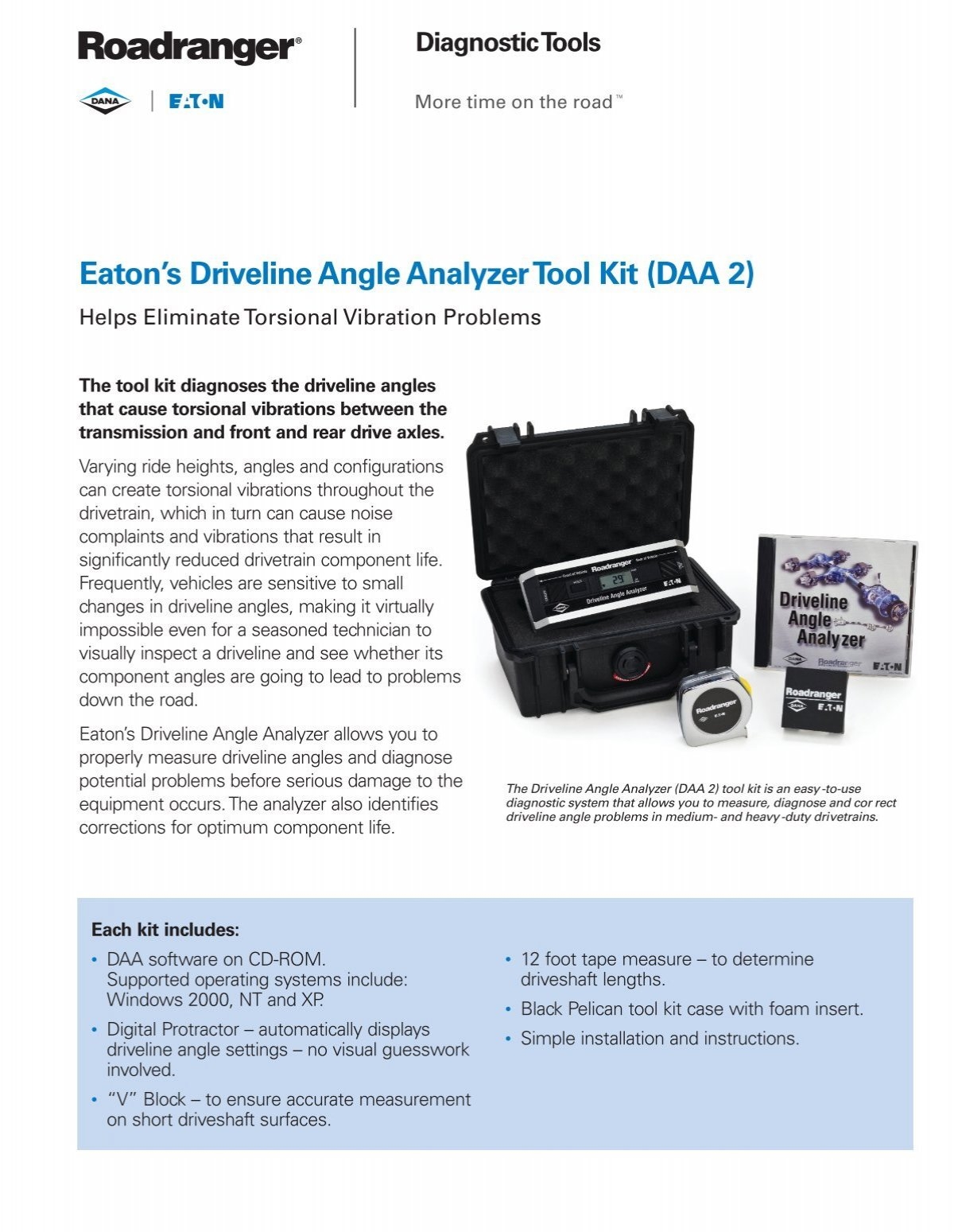 Eaton s Driveline Angle Analyzer Tool Kit DAA 2 Weindex info