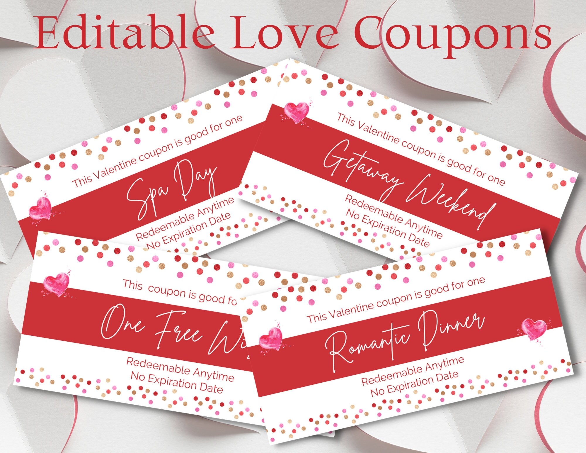 EDITABLE Love Coupons Printable Love Coupons Personalized Love Coupons Printable PDF Etsy