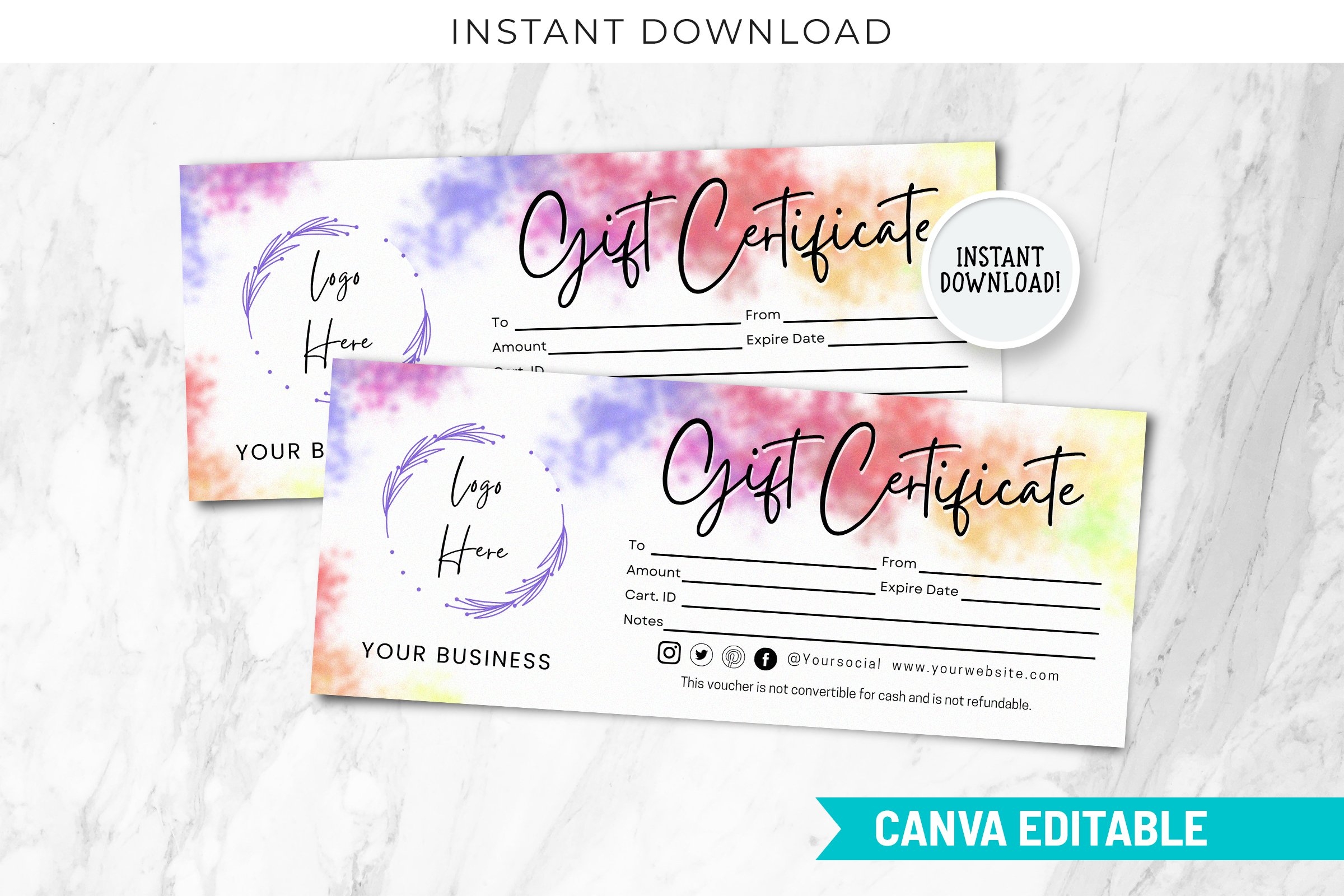 gift card template printable