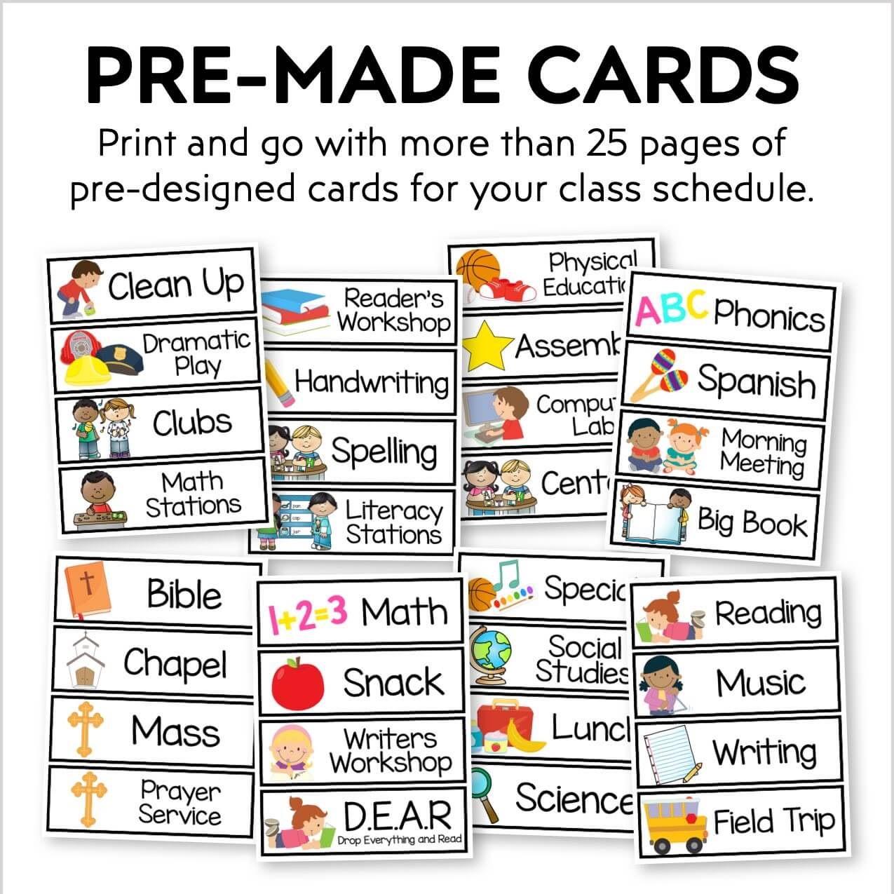 daily schedule template for preschool