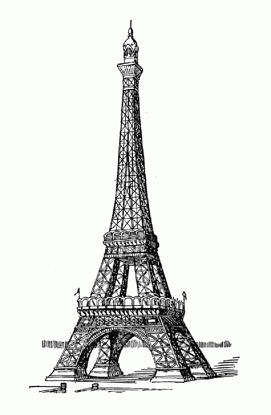 Eiffel Tower The Keywords Of Our Coloring Pages For Adults Coloring Pages