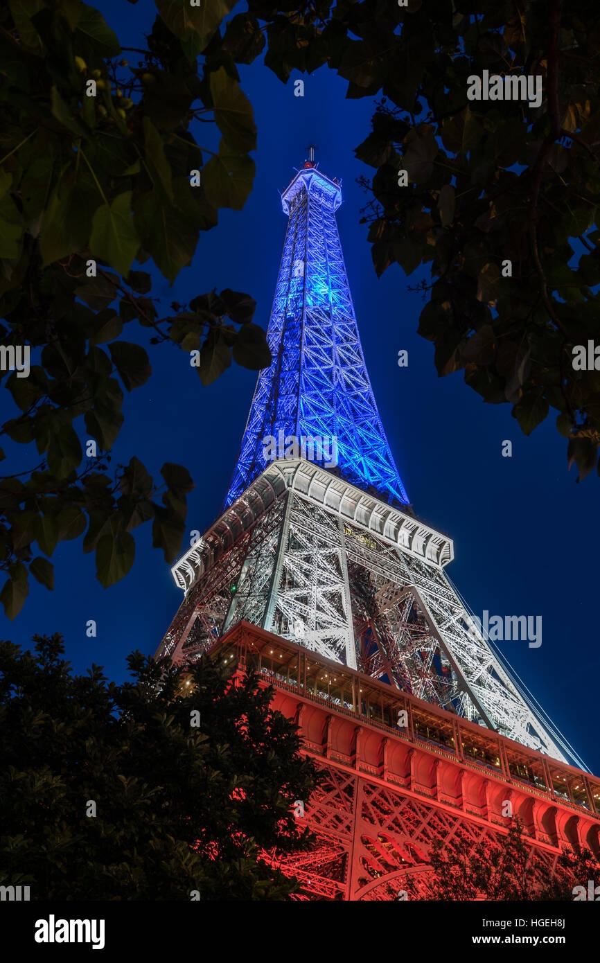 Eiffel Tower With France Flag Colors Hi res Stock Photography And 