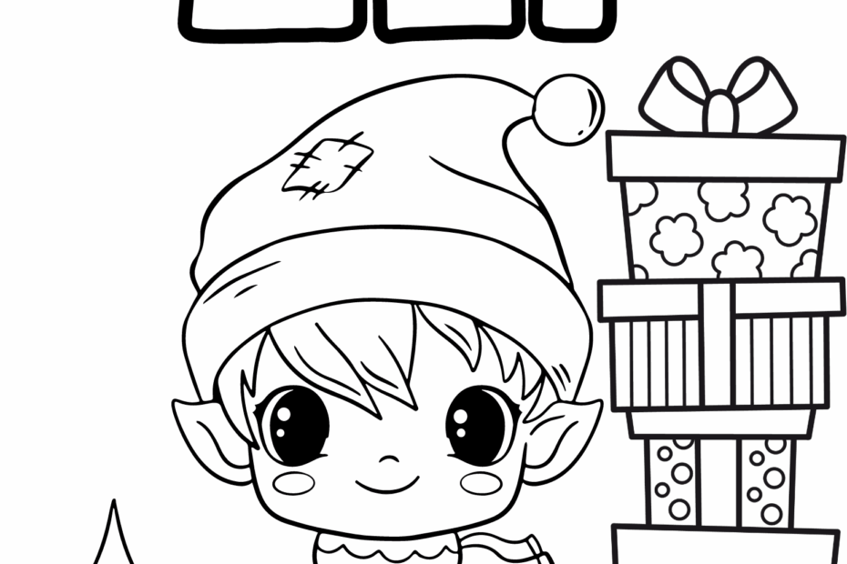 Elf Coloring Pages To Print Crafty Morning