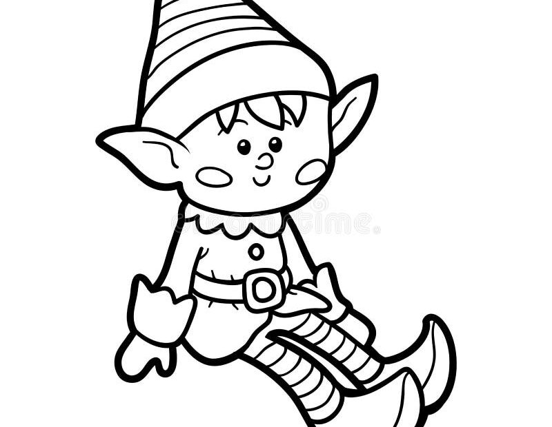 Elf Coloring Stock Illustrations 3 466 Elf Coloring Stock