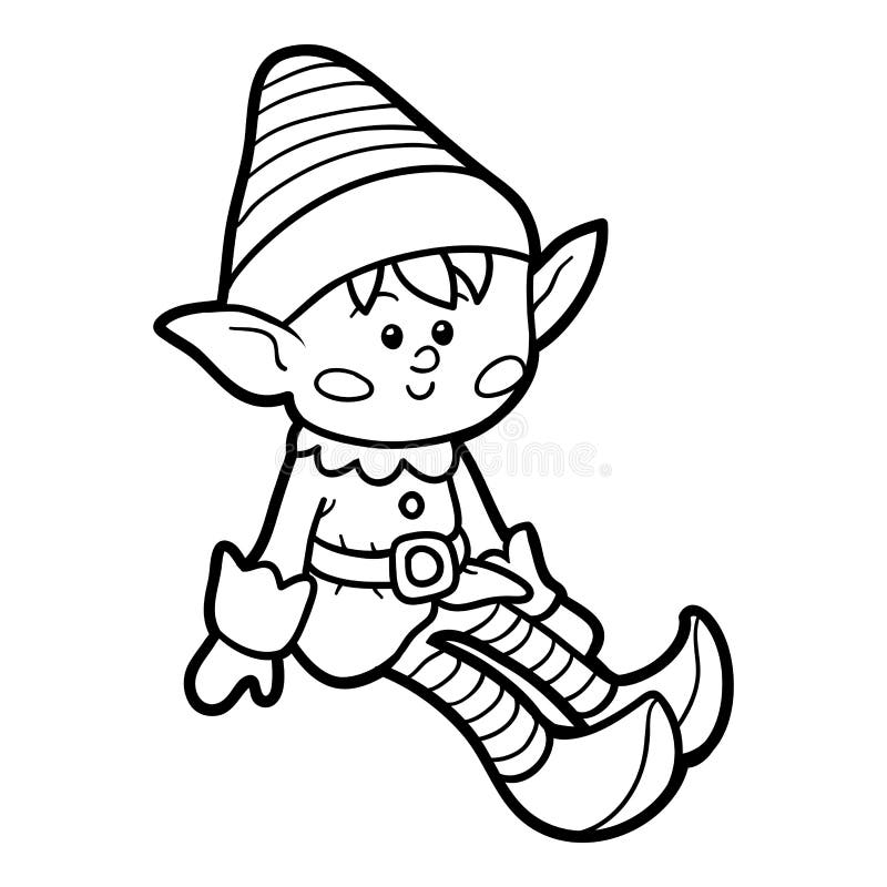 Elf Coloring Stock Illustrations 3 466 Elf Coloring Stock 