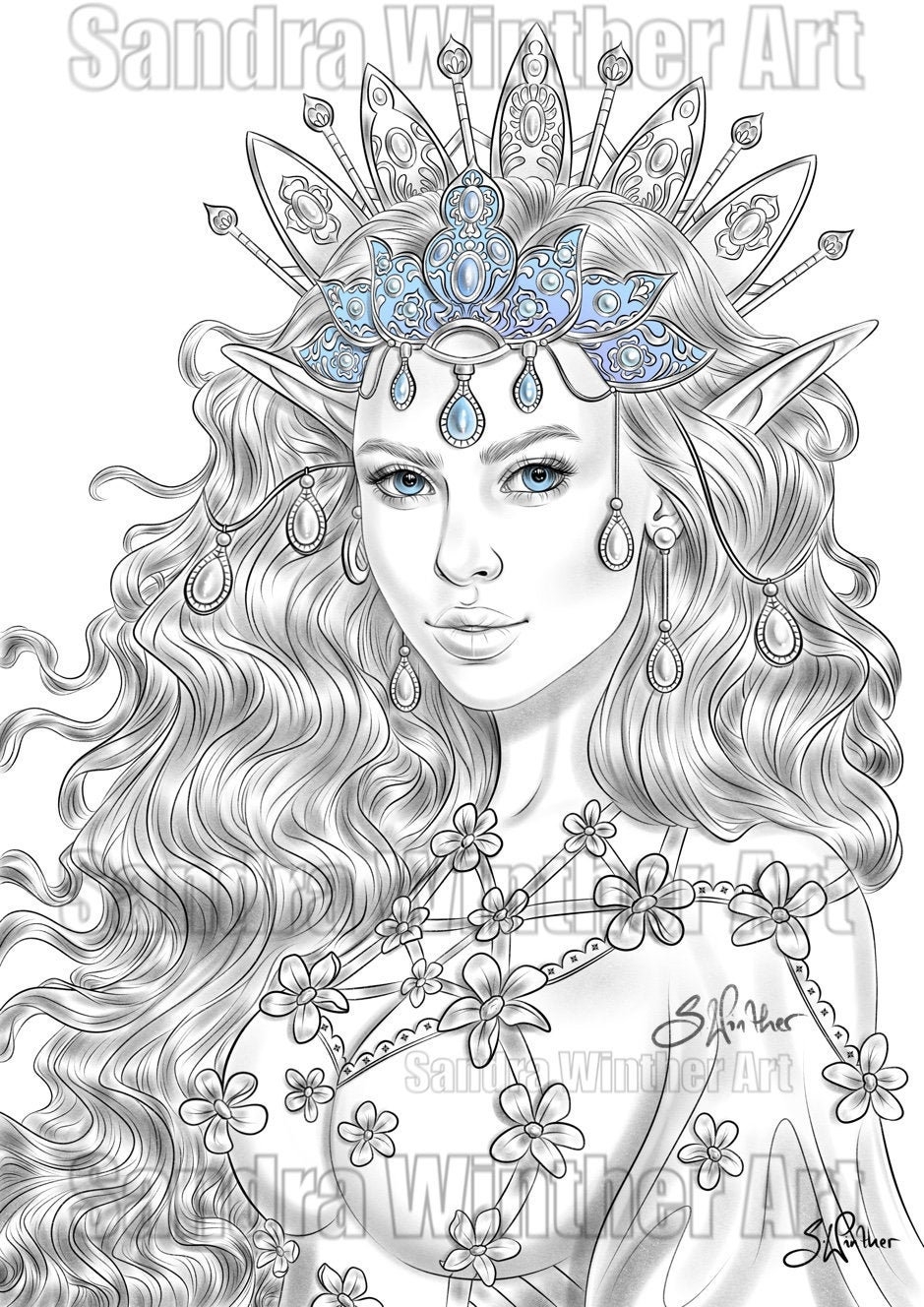 elf coloring printables
