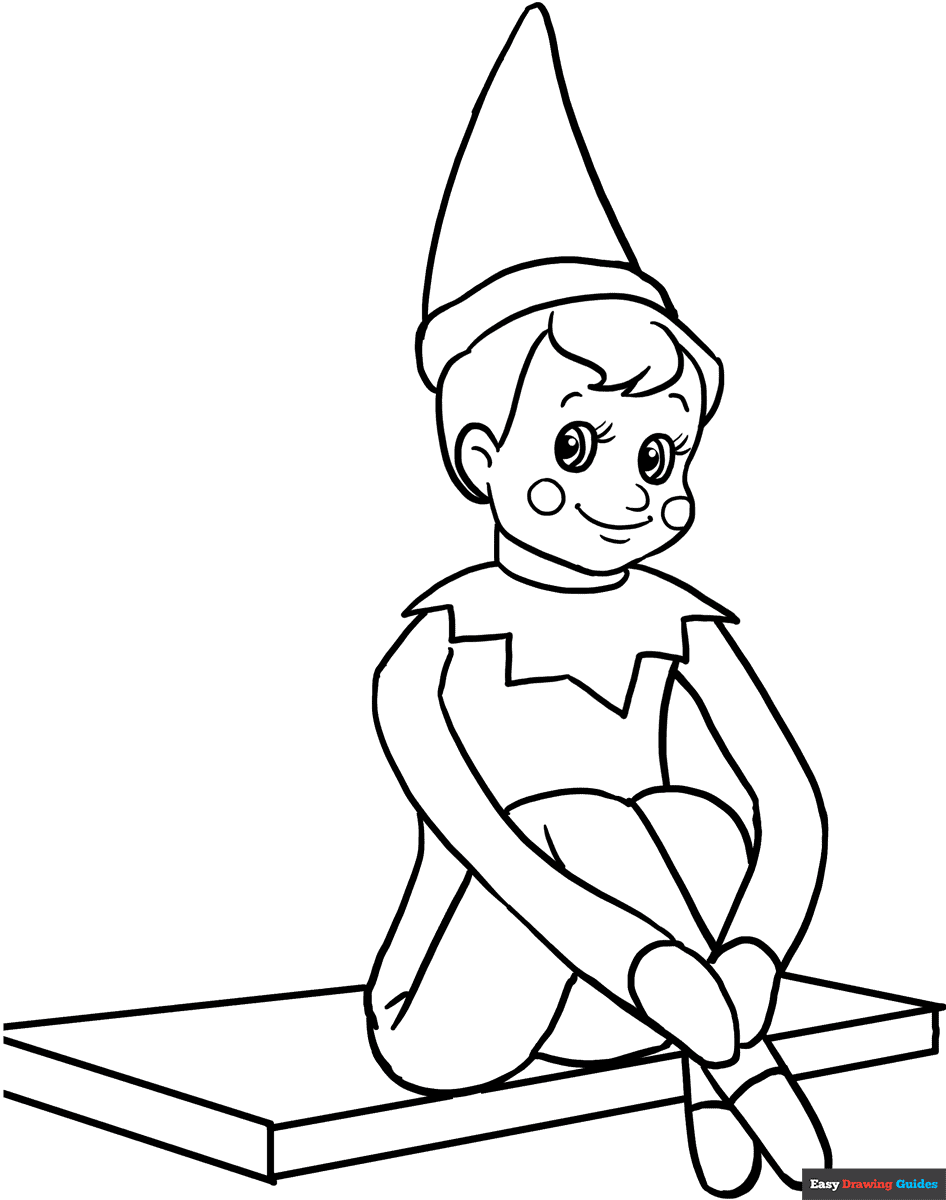 coloring pictures of elf