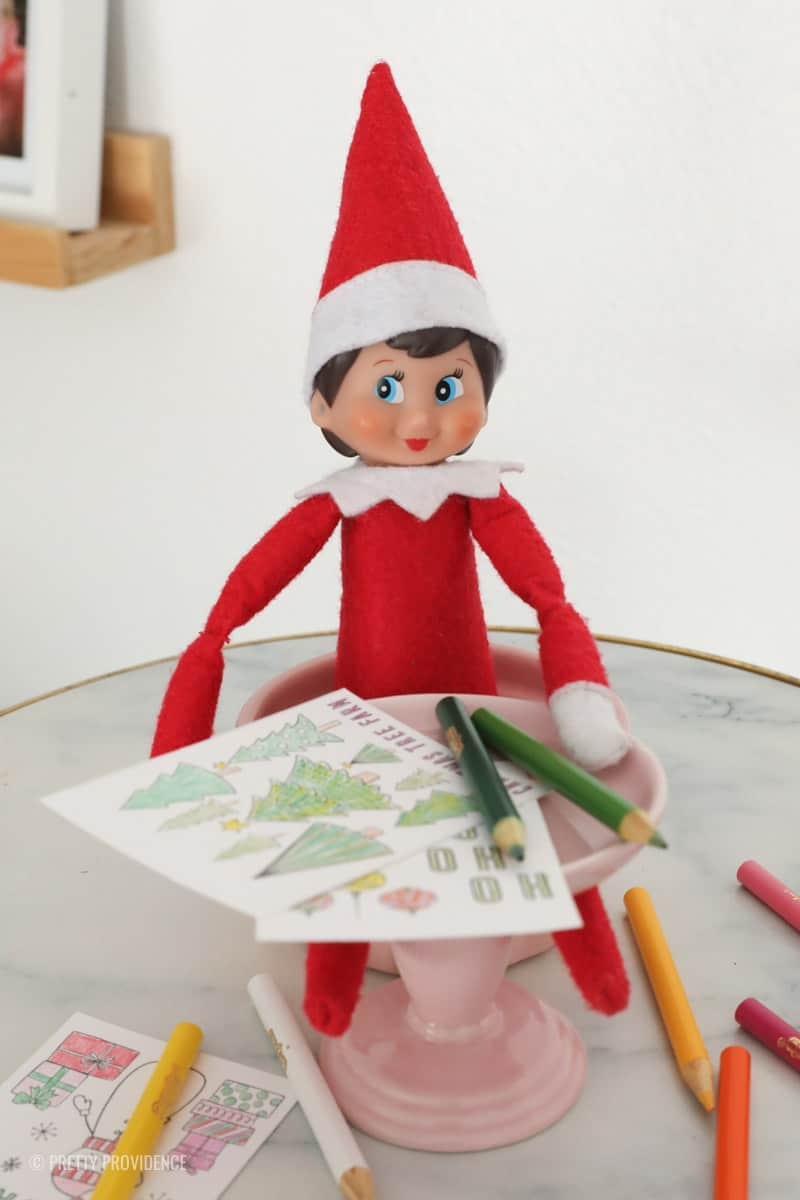 Elf On The Shelf Coloring Pages Free Printable