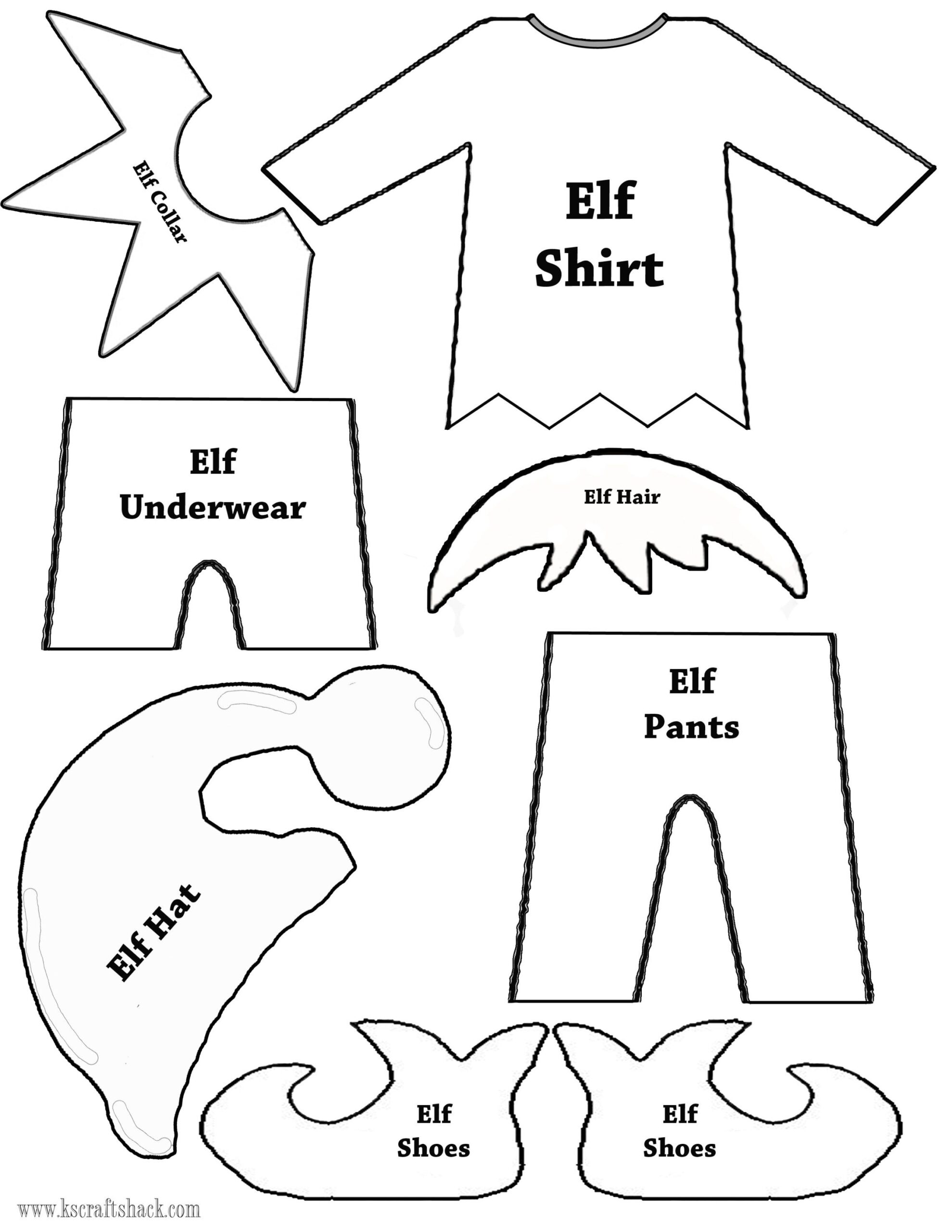 Elf Pattern Printable Printable Party Favors