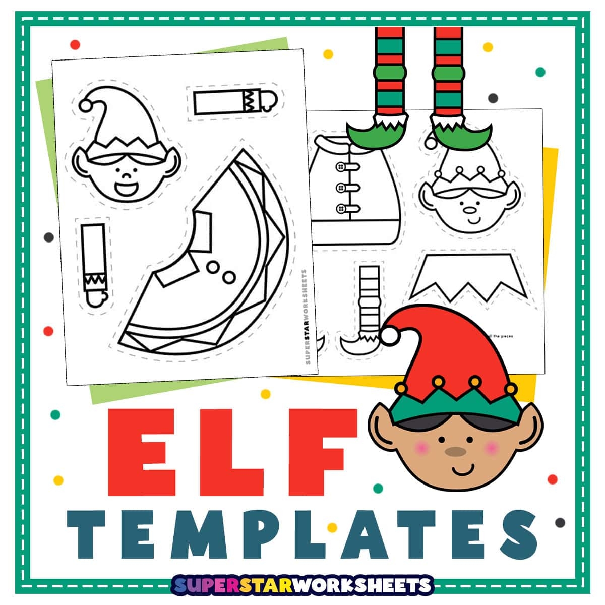 cut out printable elf template