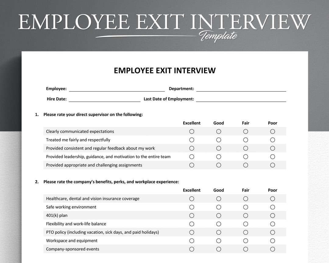 printable exit interview template