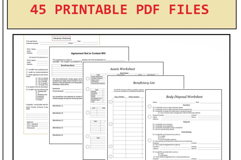 End Of Life Planner After I m Gone Planner final Wishes Planner Funeral Planner Estate Planning Legacy Planner 45 PDF Files Etsy