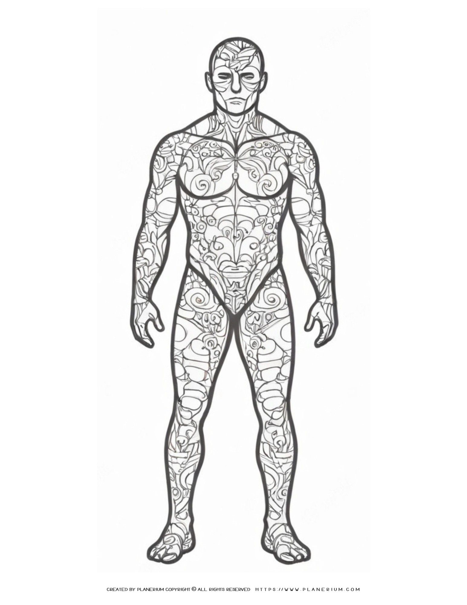 printable human body outline template pdf