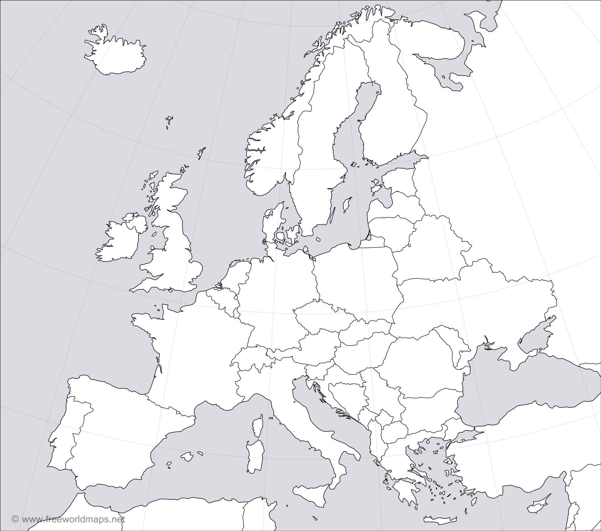 map europe printable