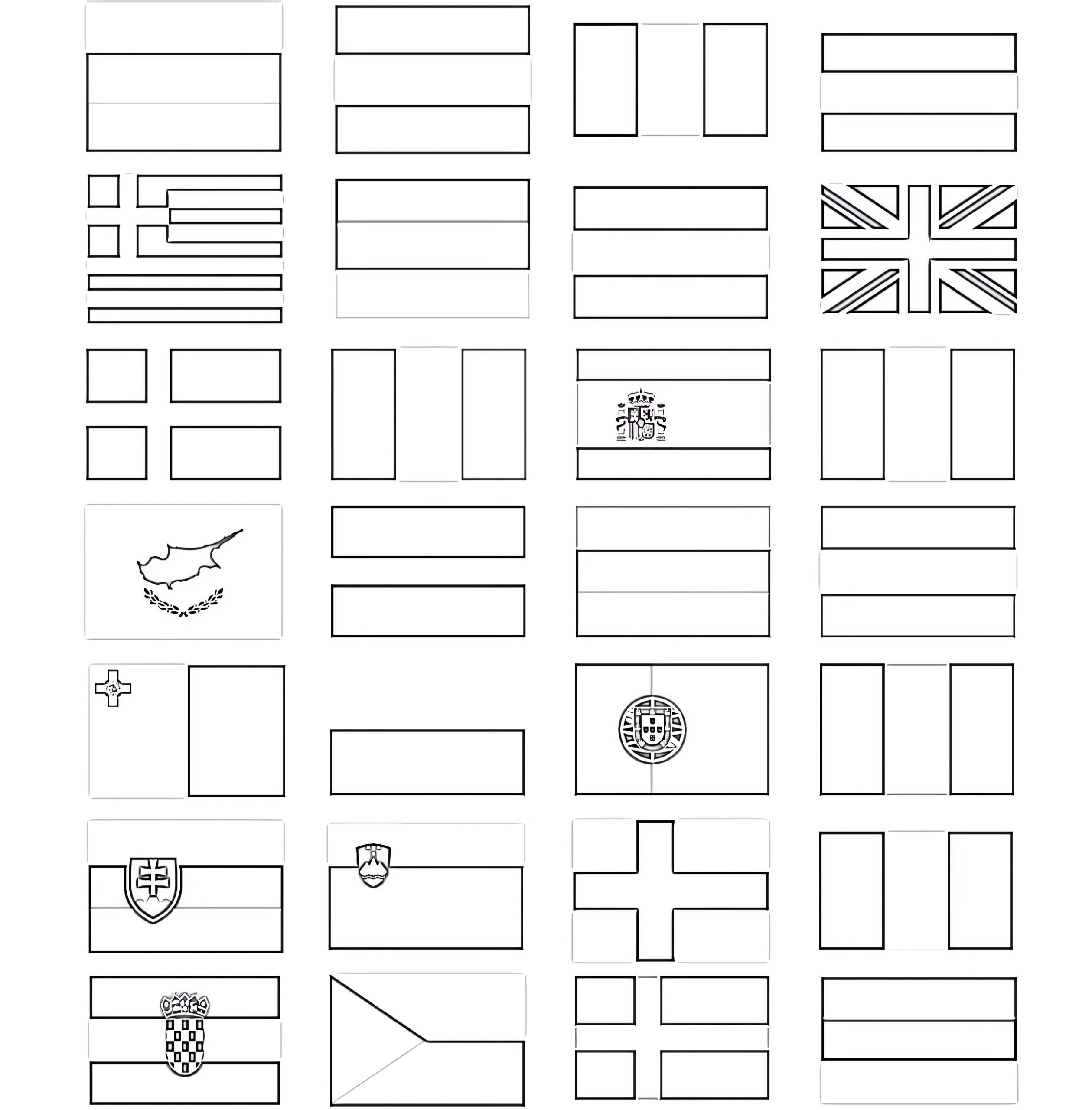 European Union Countries Flags Coloring Page Coloring Pages Mimi Worksheets Library