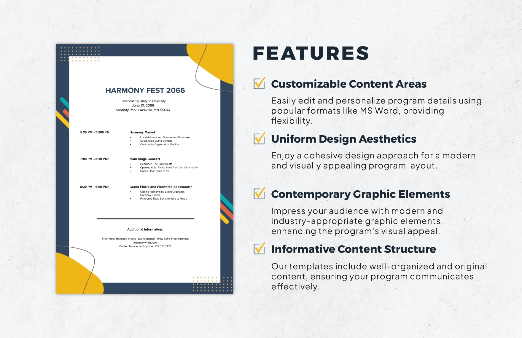 event program template