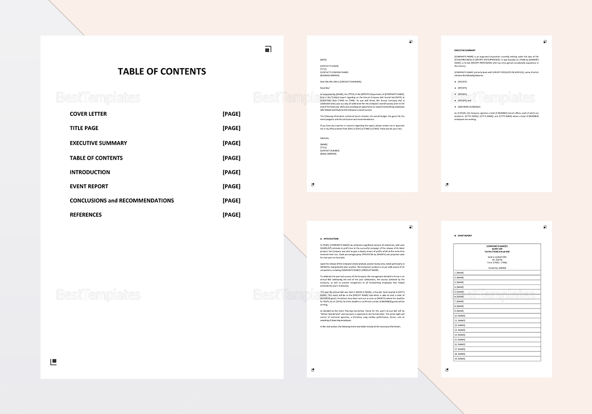 after event report template