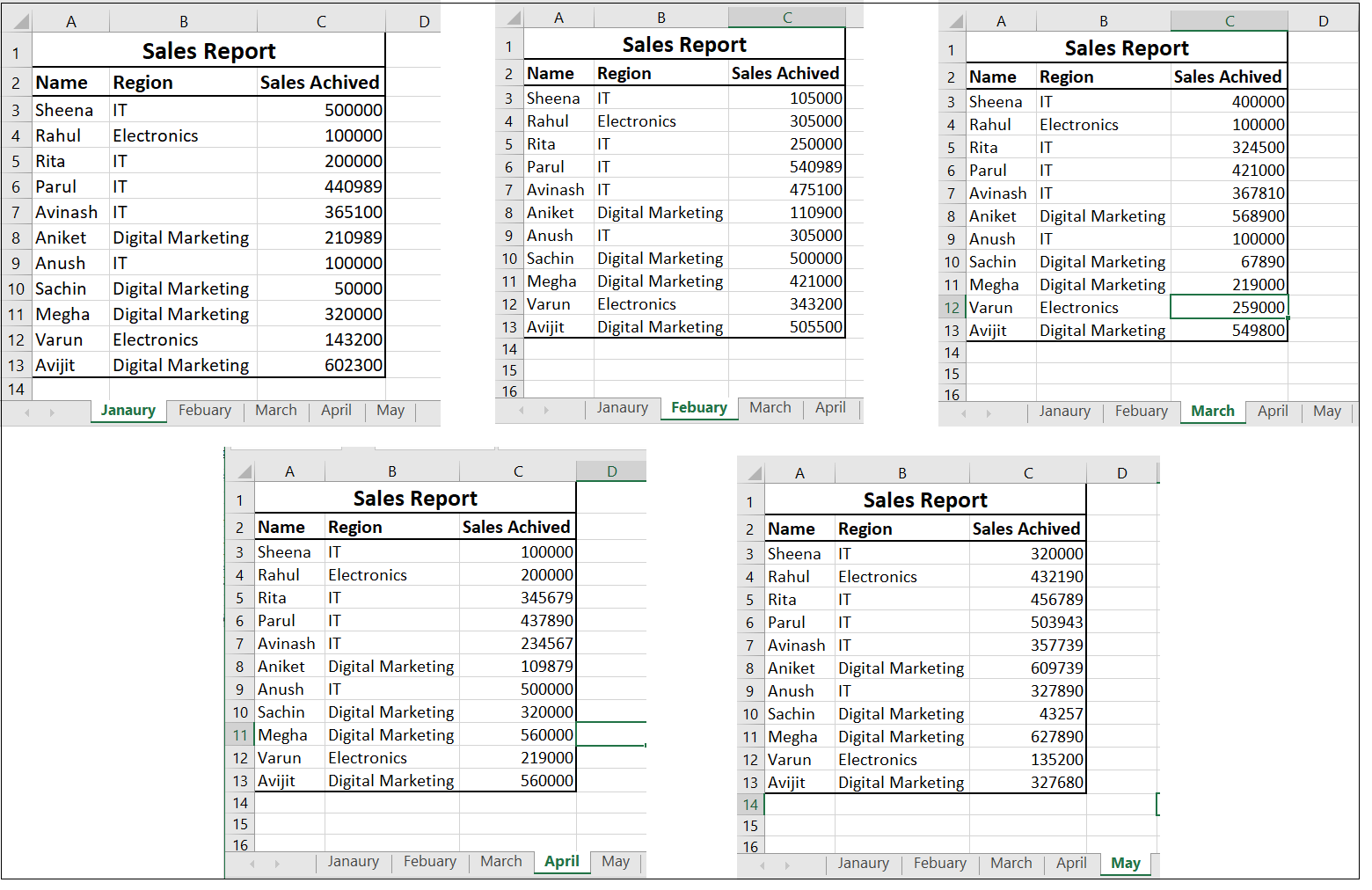 Excel Combine Data From Multiple Worksheets Tabs Into One Master Tab Tutorial Worksheets Library